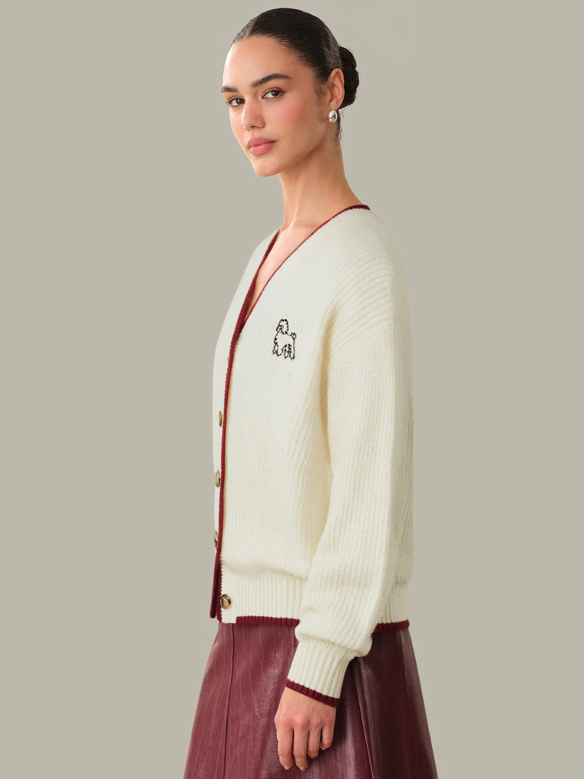 Bennie: 100% Cashmere Poodle Cardigan - Image 2