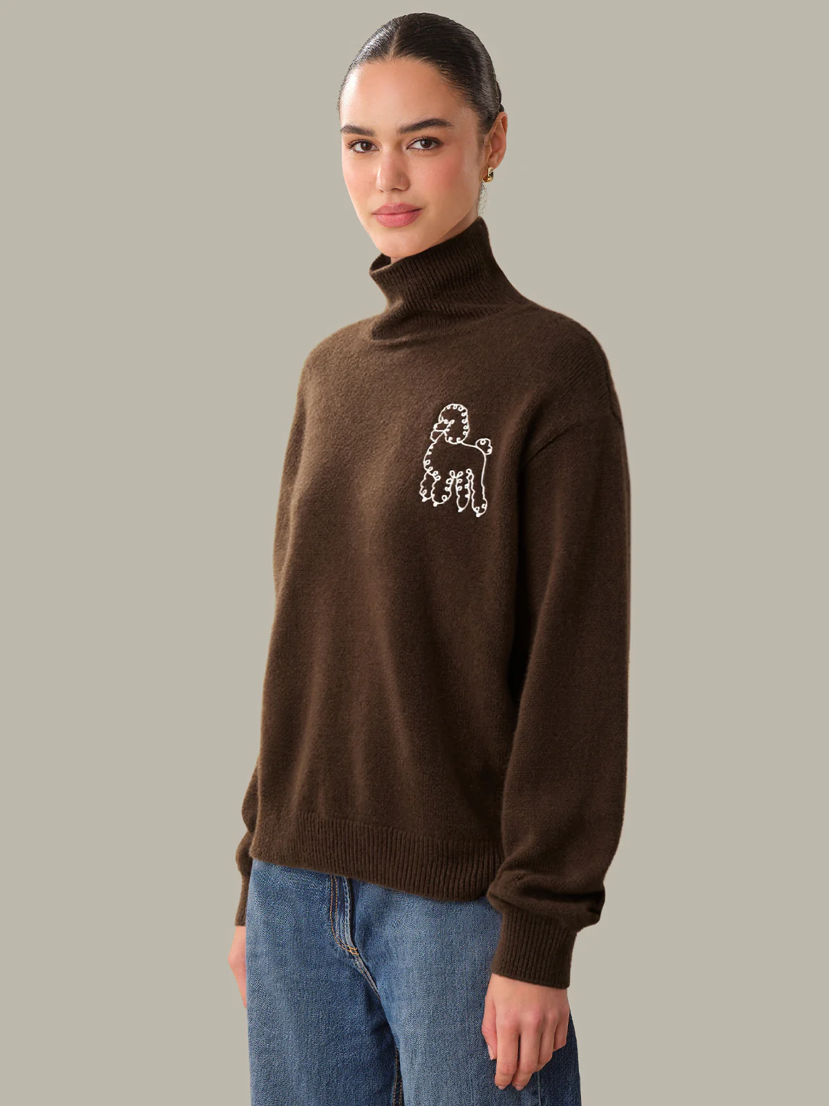 Callie: 100% Cashmere Poodle Turtleneck - Image 2