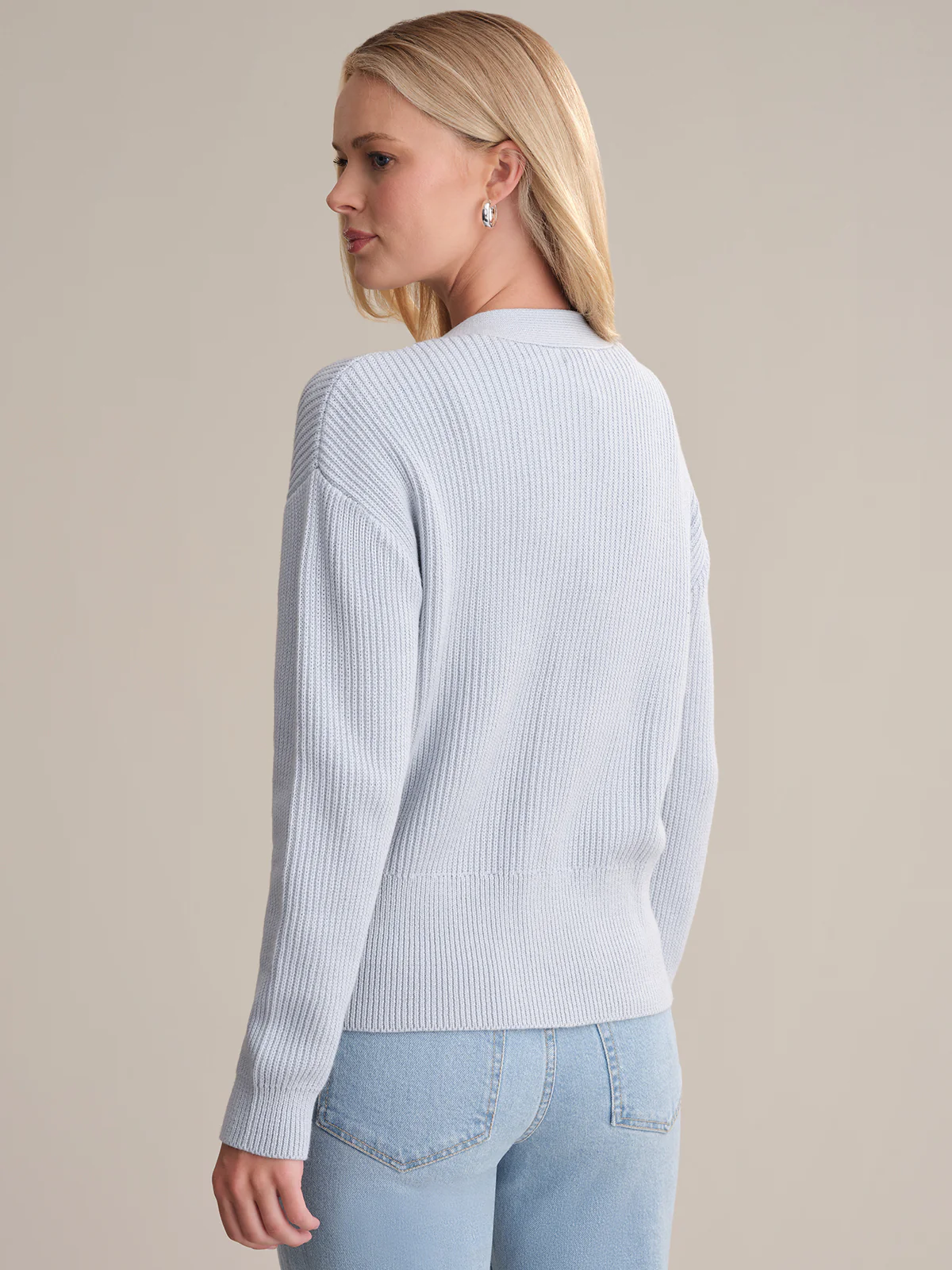Abigail: V-Neck Cotton Cardigan - Image 3