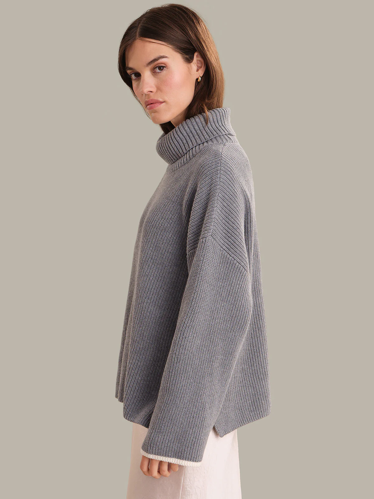 Ada: Cotton Tipped Turtleneck Sweater - Image 2