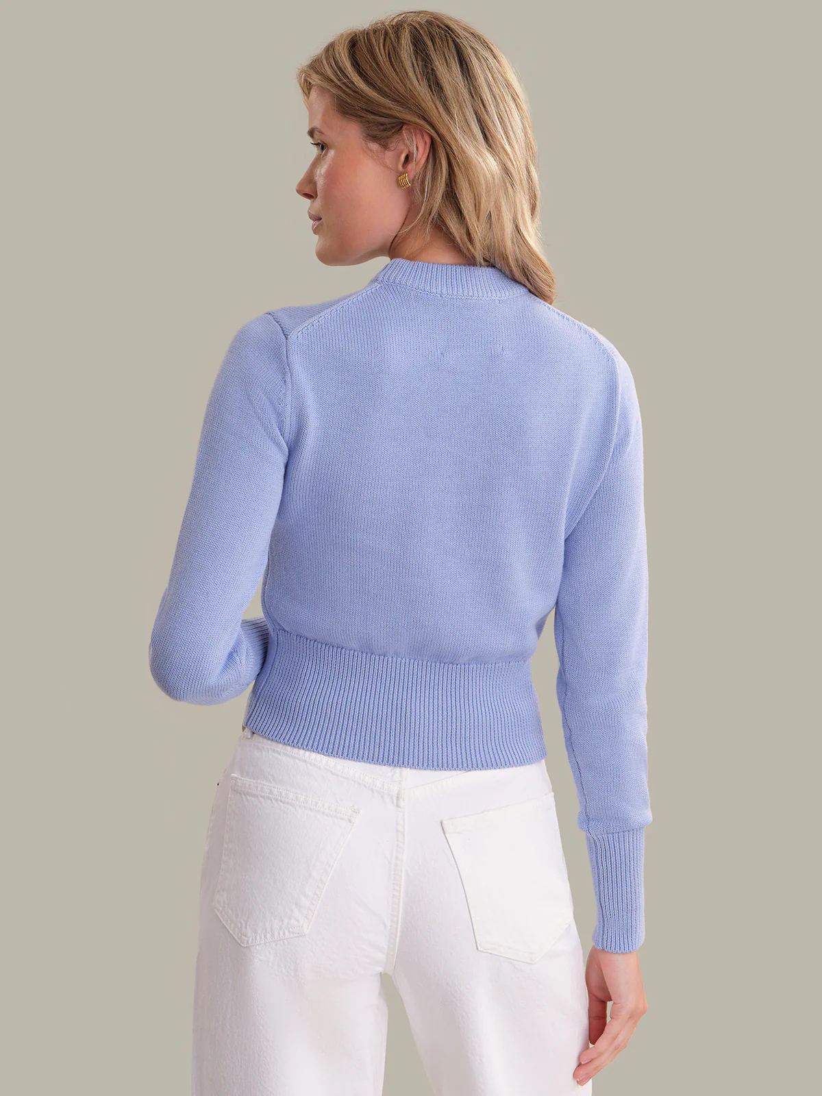 Adeline: Cropped Cotton Sweater - Image 3
