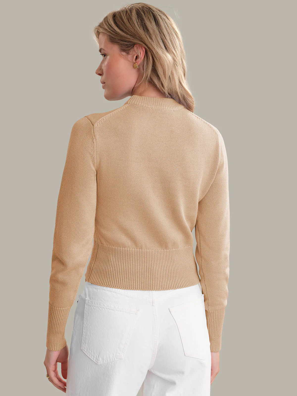 Adeline: Cropped Cotton Sweater - Image 3
