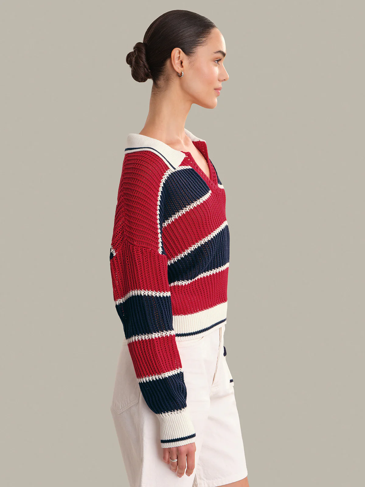 Alexa Rugby Stripe Polo Pullover - Image 2