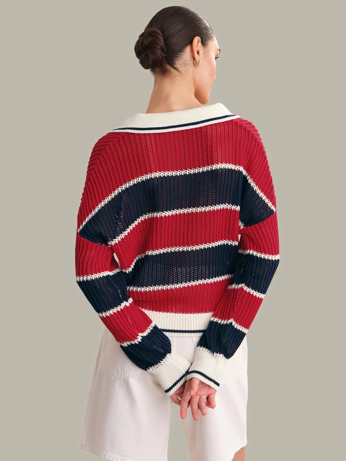 Alexa Rugby Stripe Polo Pullover - Image 3