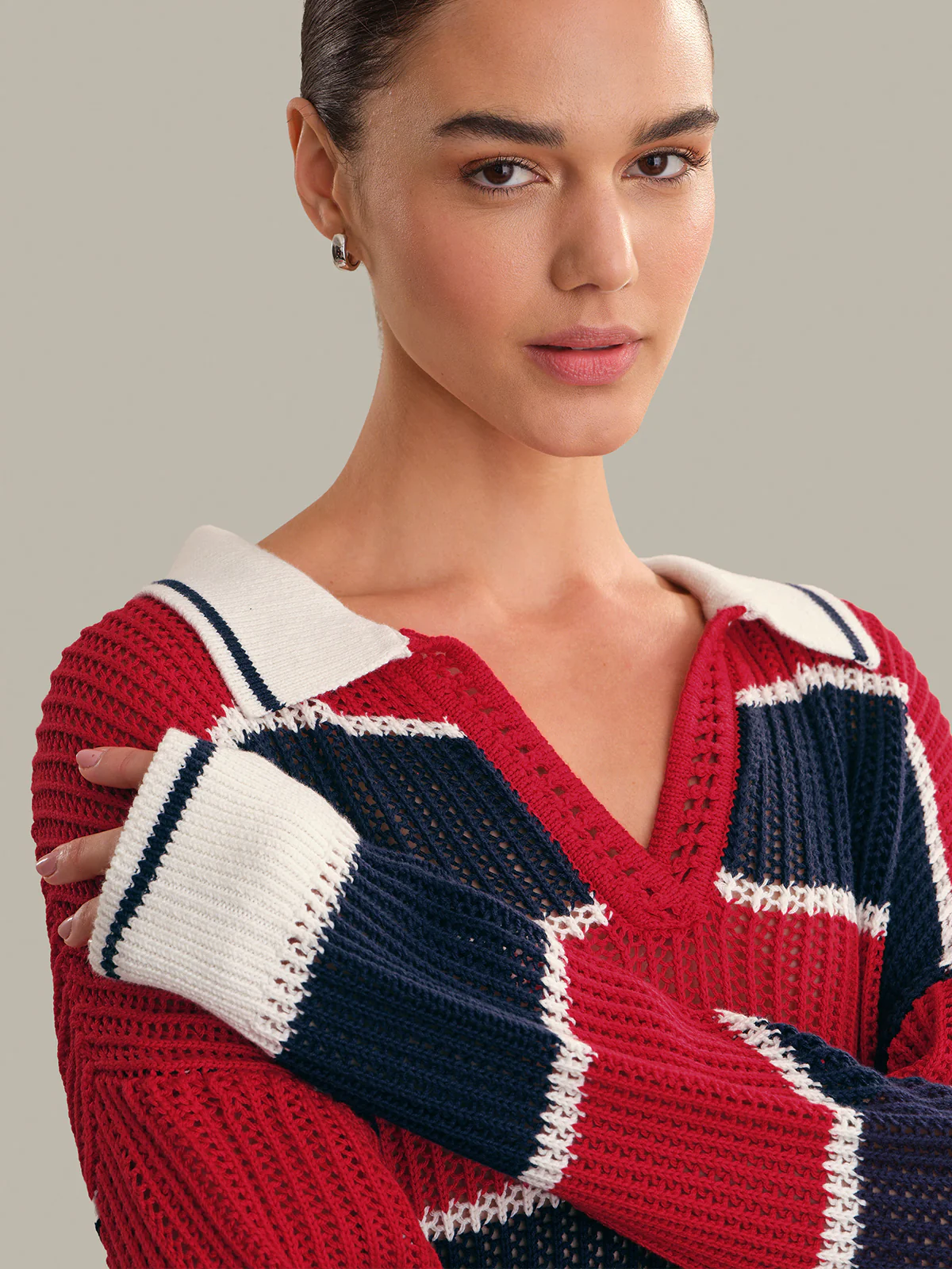 Alexa Rugby Stripe Polo Pullover - Image 5