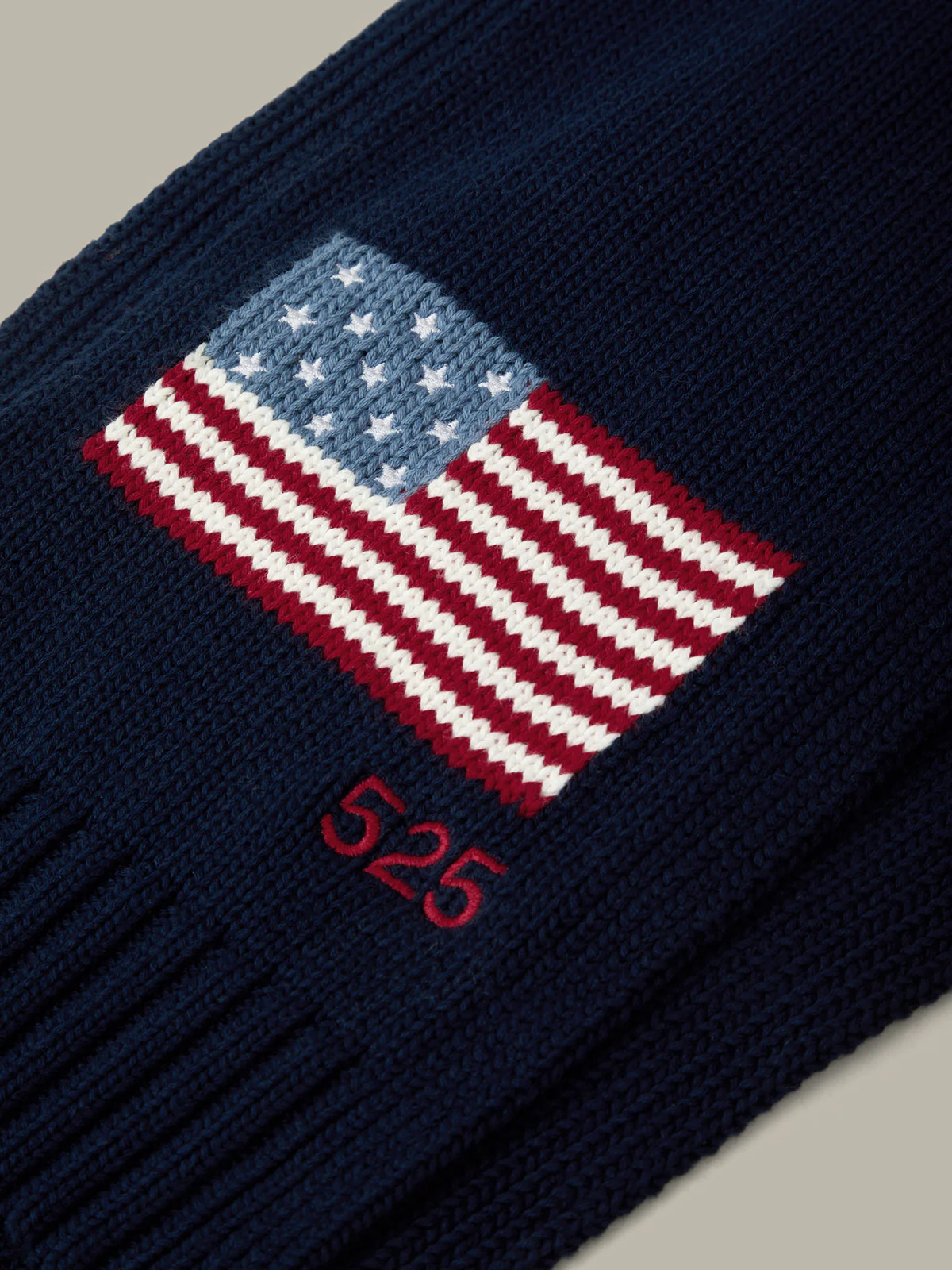 American Flag Embroidered Cotton Scarf - Image 2