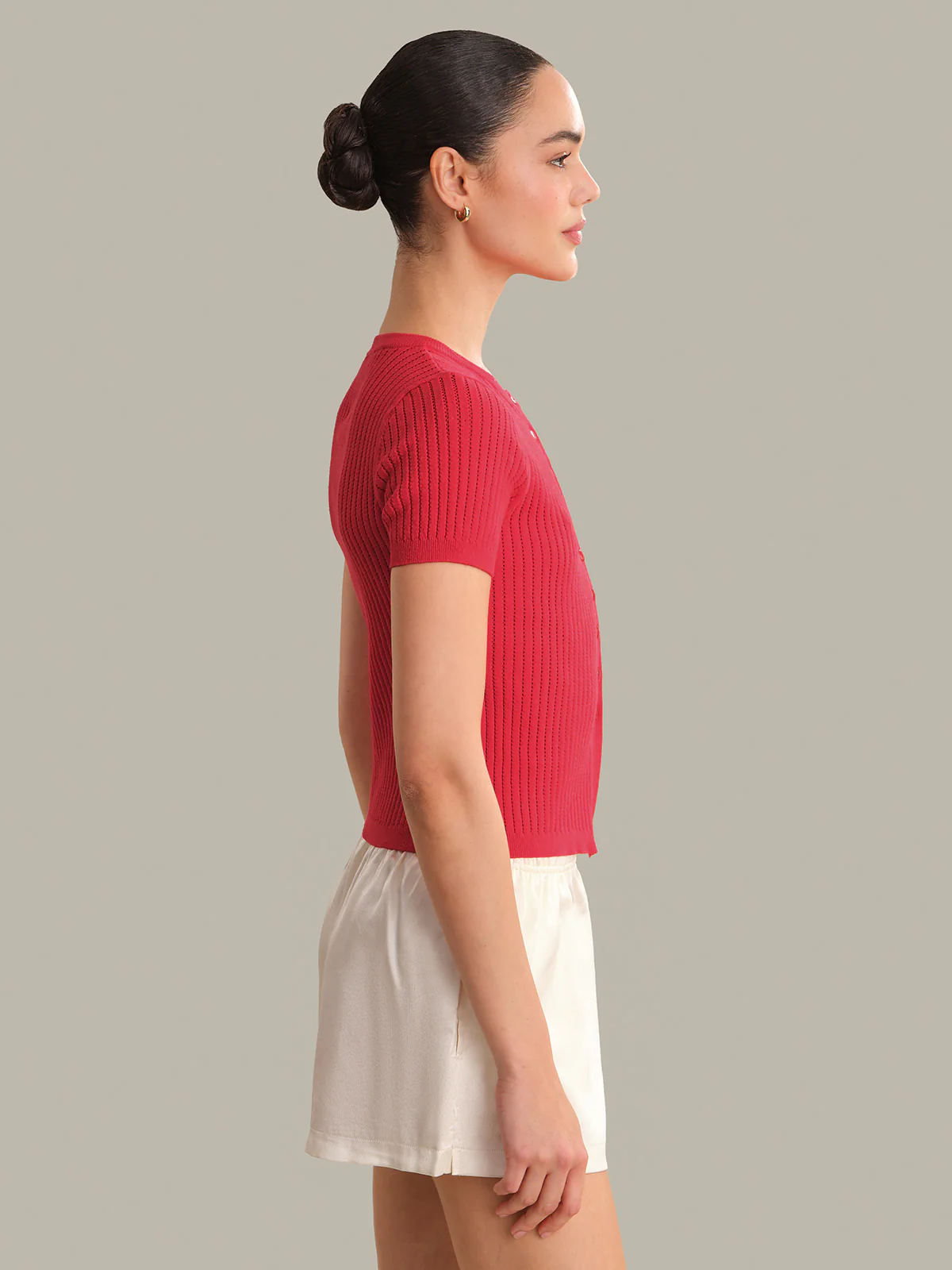 Anna Short Sleeve Button Down Cardi - Image 3