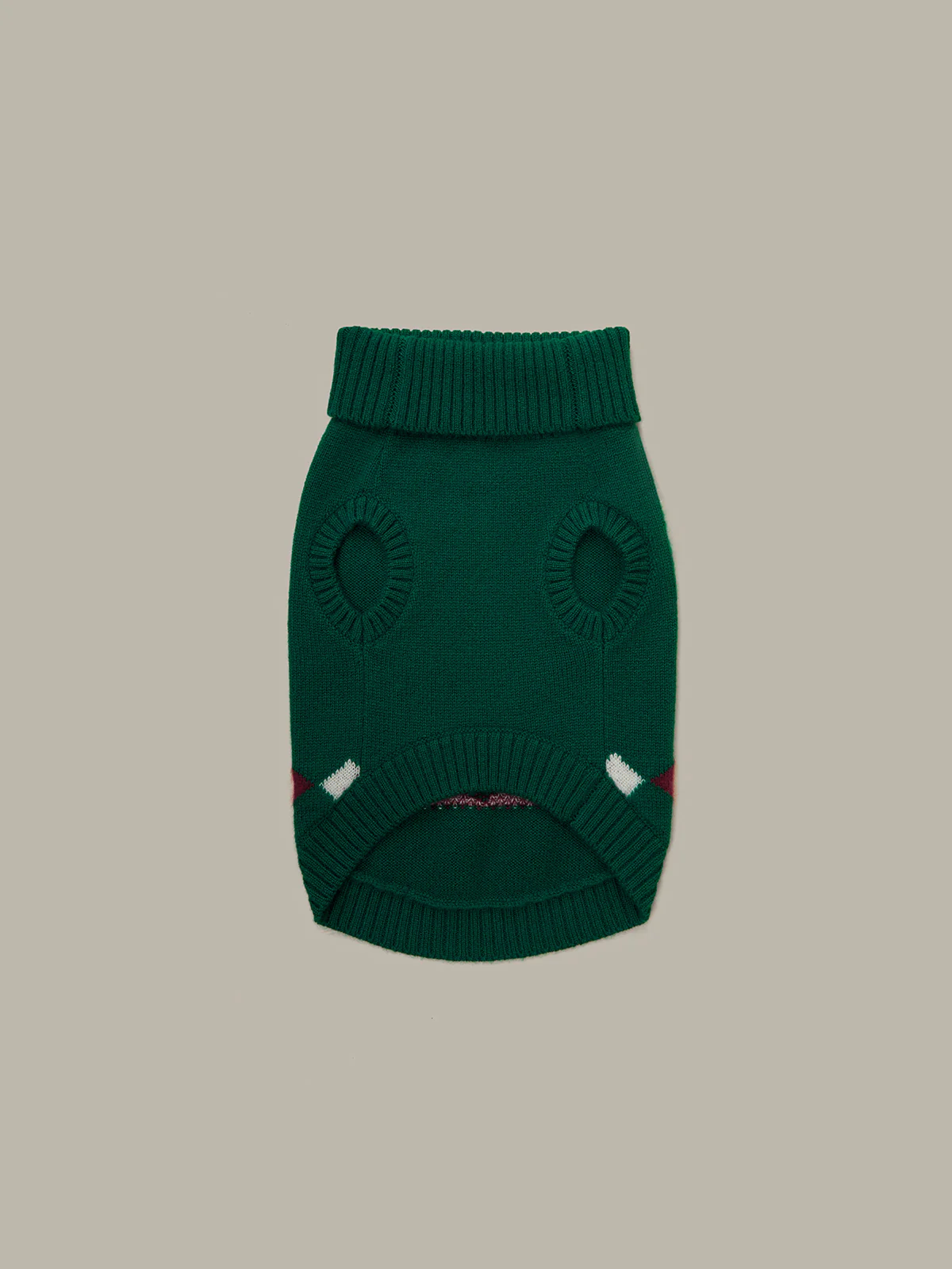 Argyle 100% Cashmere Dog Sweater - Image 3