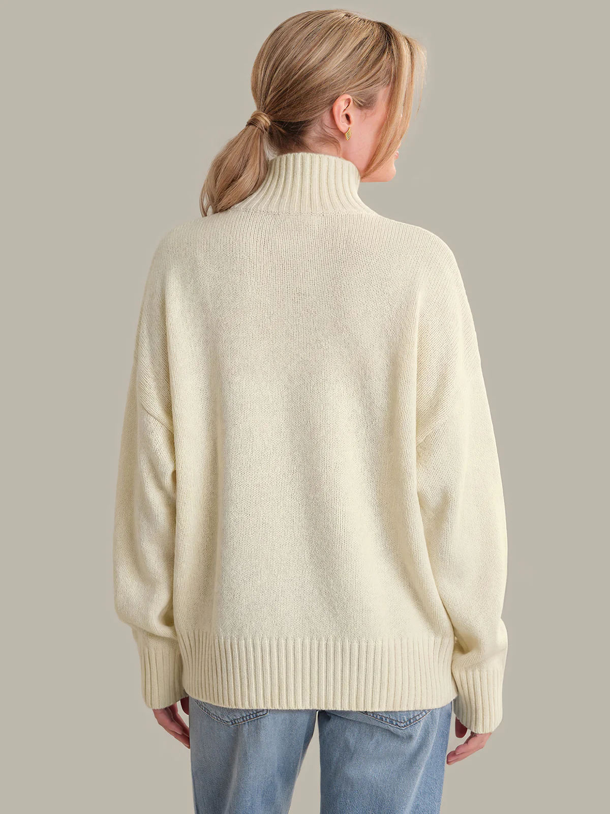 Arielle: Cashmere Blend Mockneck Sweater - Image 3