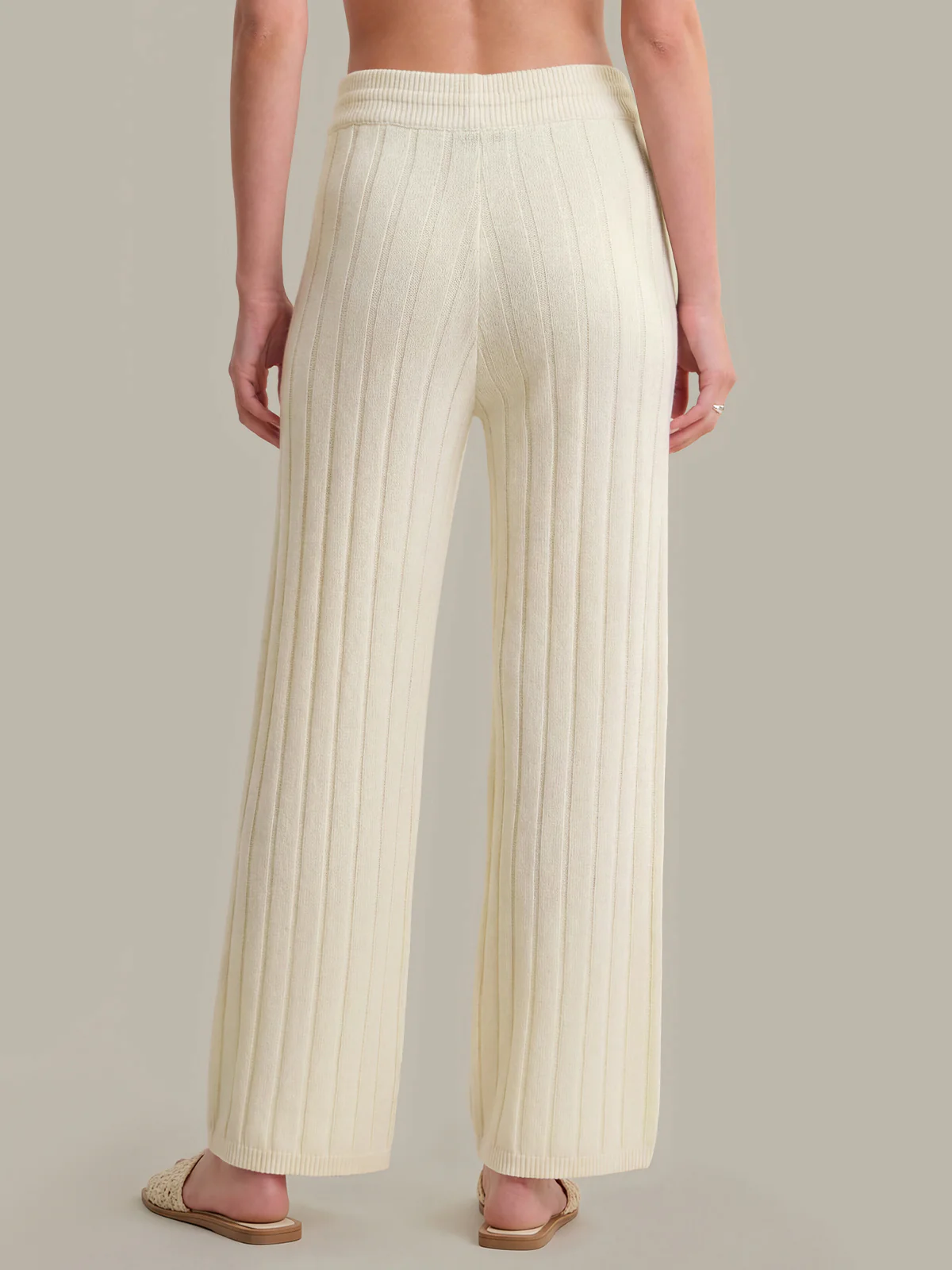 Astor: Cashmere Blend Wide Leg Pants - Image 3