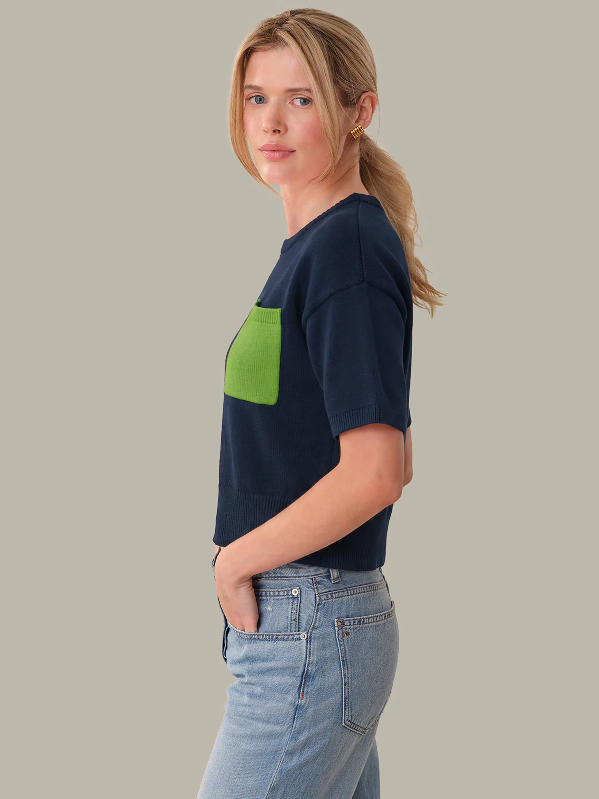 Bria: Cotton Colorblock Pullover - Image 2