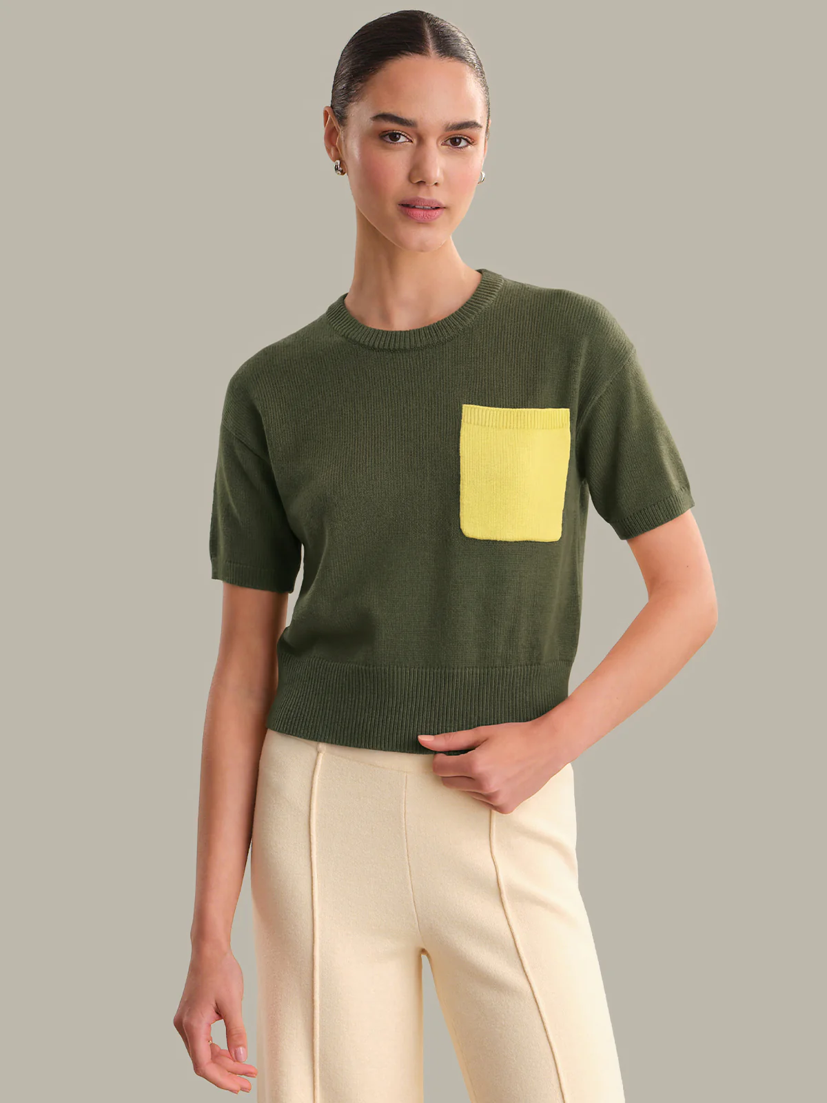 Bria: Cotton Colorblock Pullover