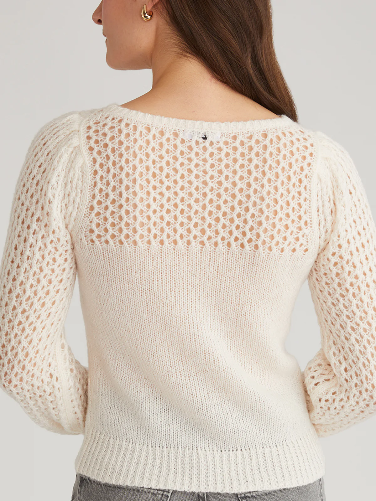 Brigid: Puff Sleeve Mesh Pullover - Image 3