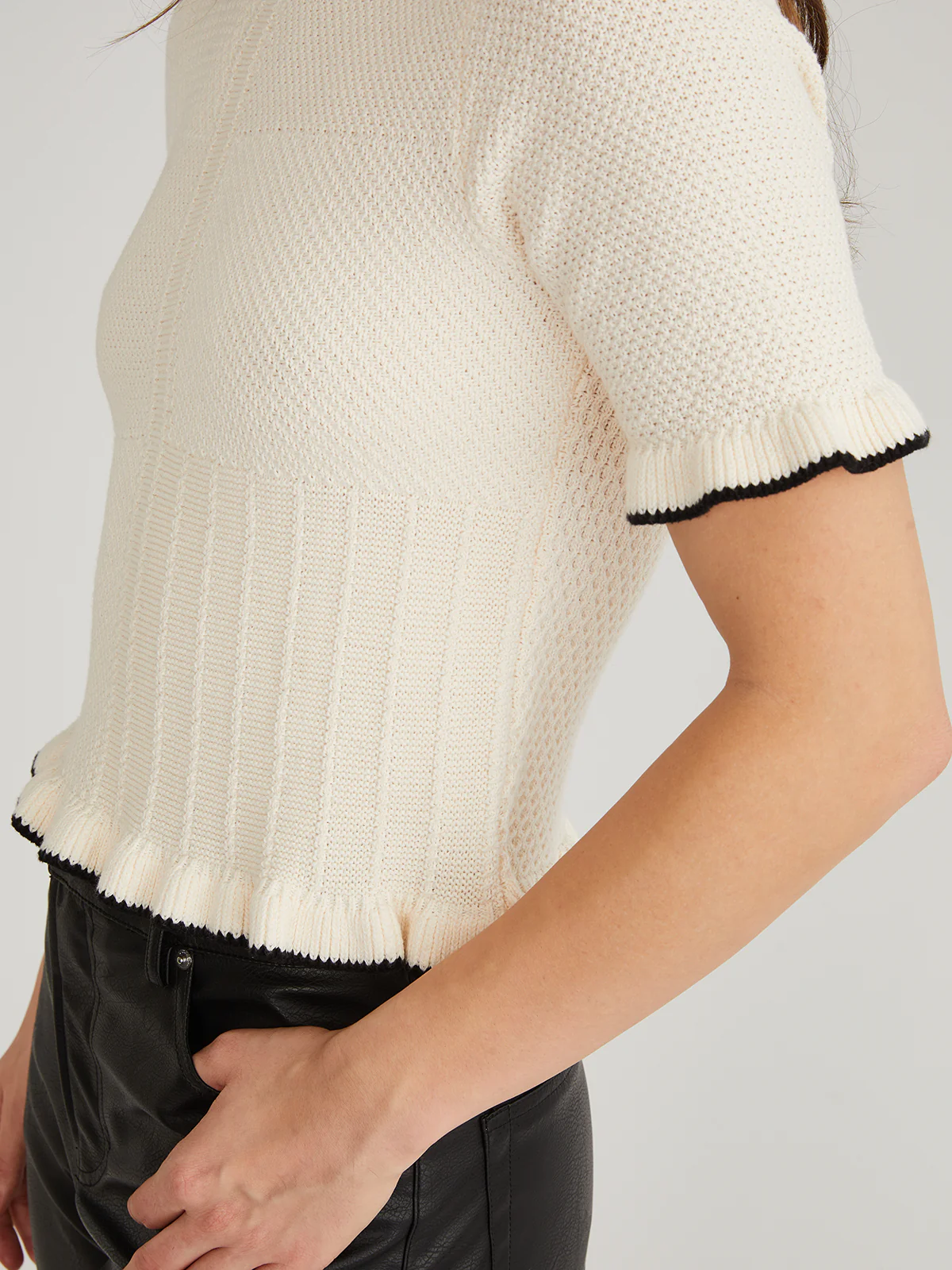 Caroline: Tipped Ruffle Pullover - Image 6