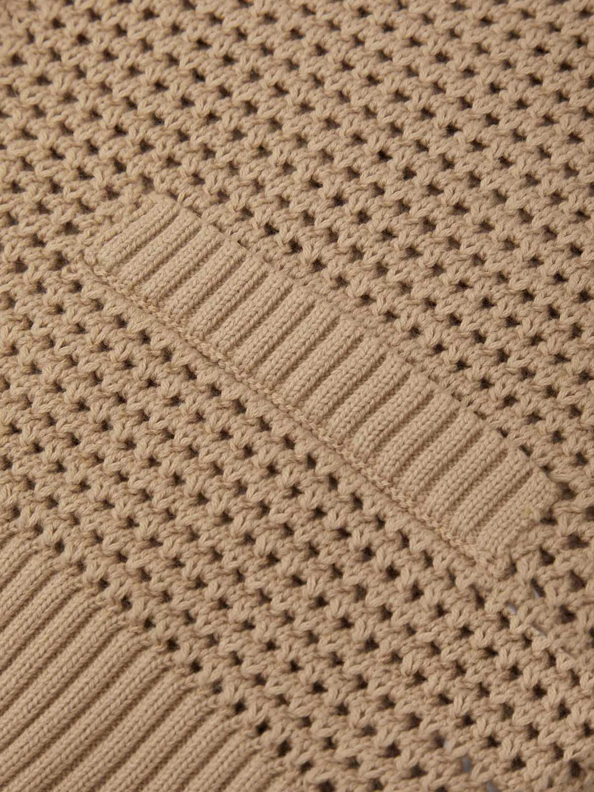 Celine: Cotton Cropped Pointelle Cardigan - Image 5