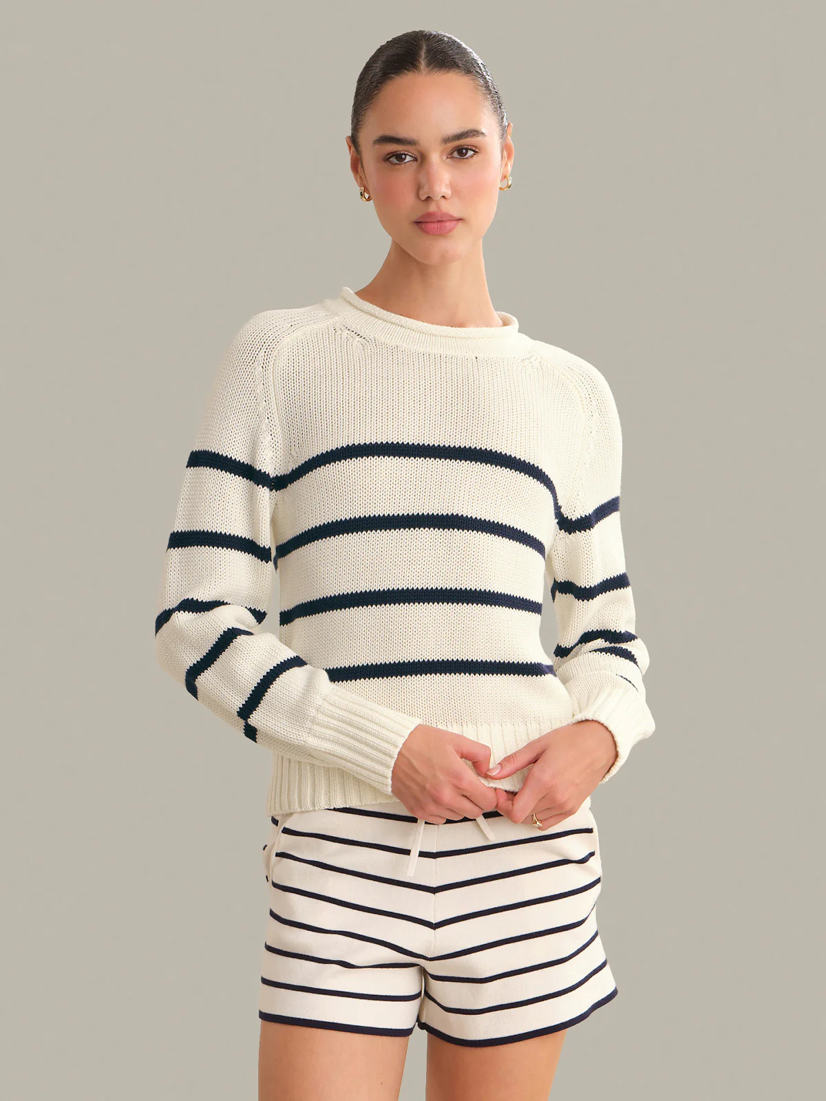 Coral Striped Pullover - Image 4