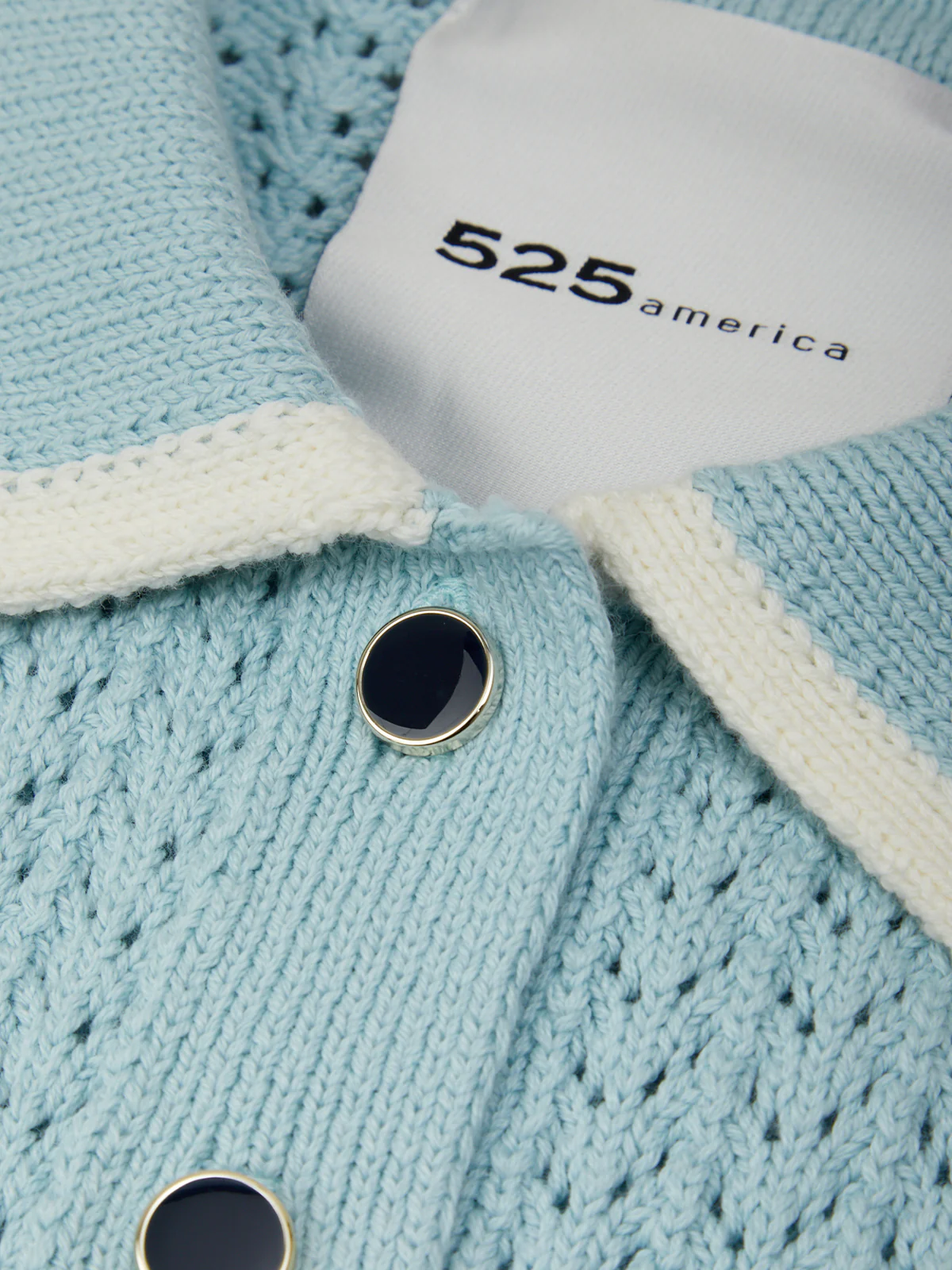 Dania: Pointelle Polo Pullover - Image 4