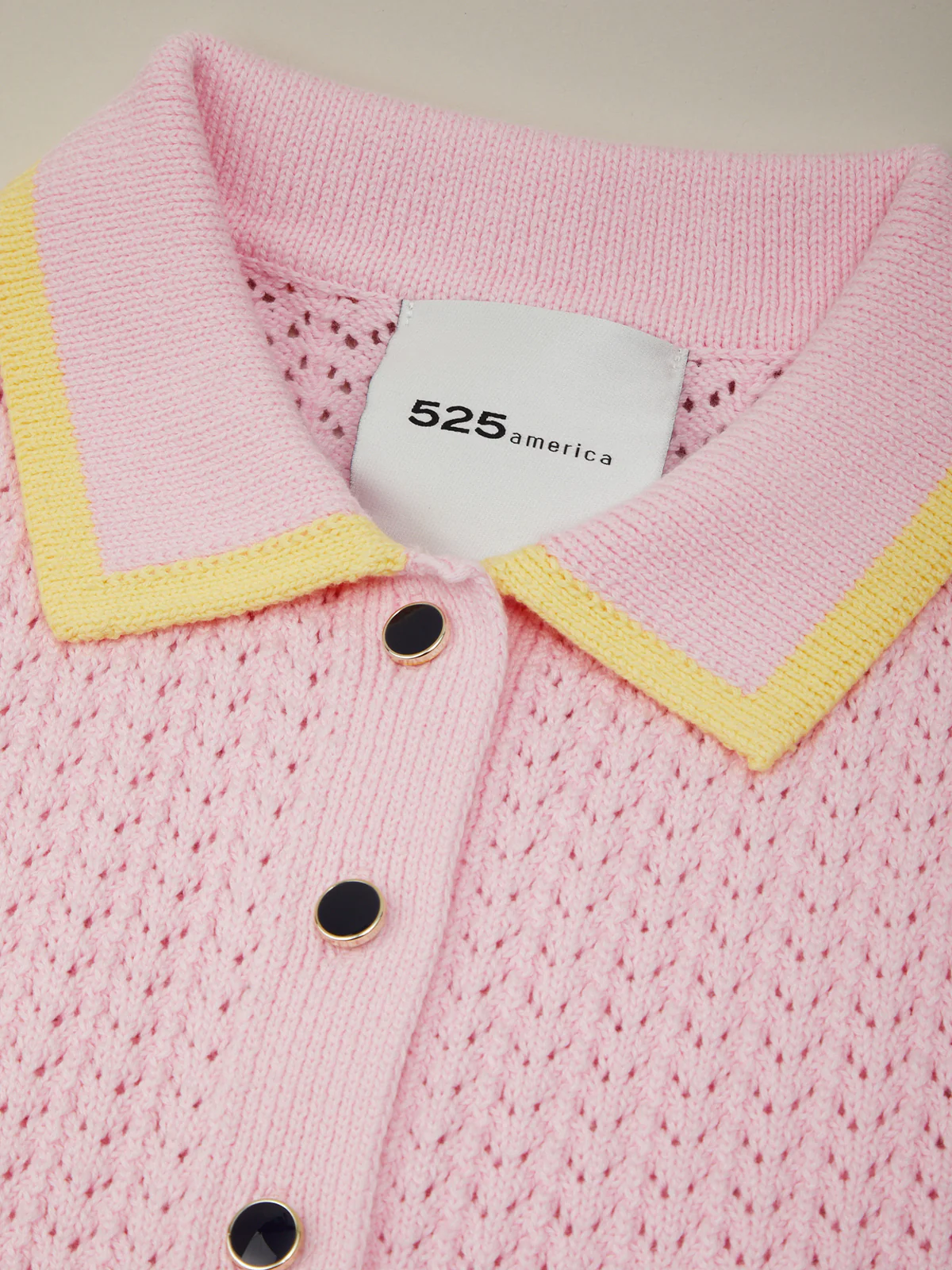 Dania: Pointelle Polo Pullover - Image 4