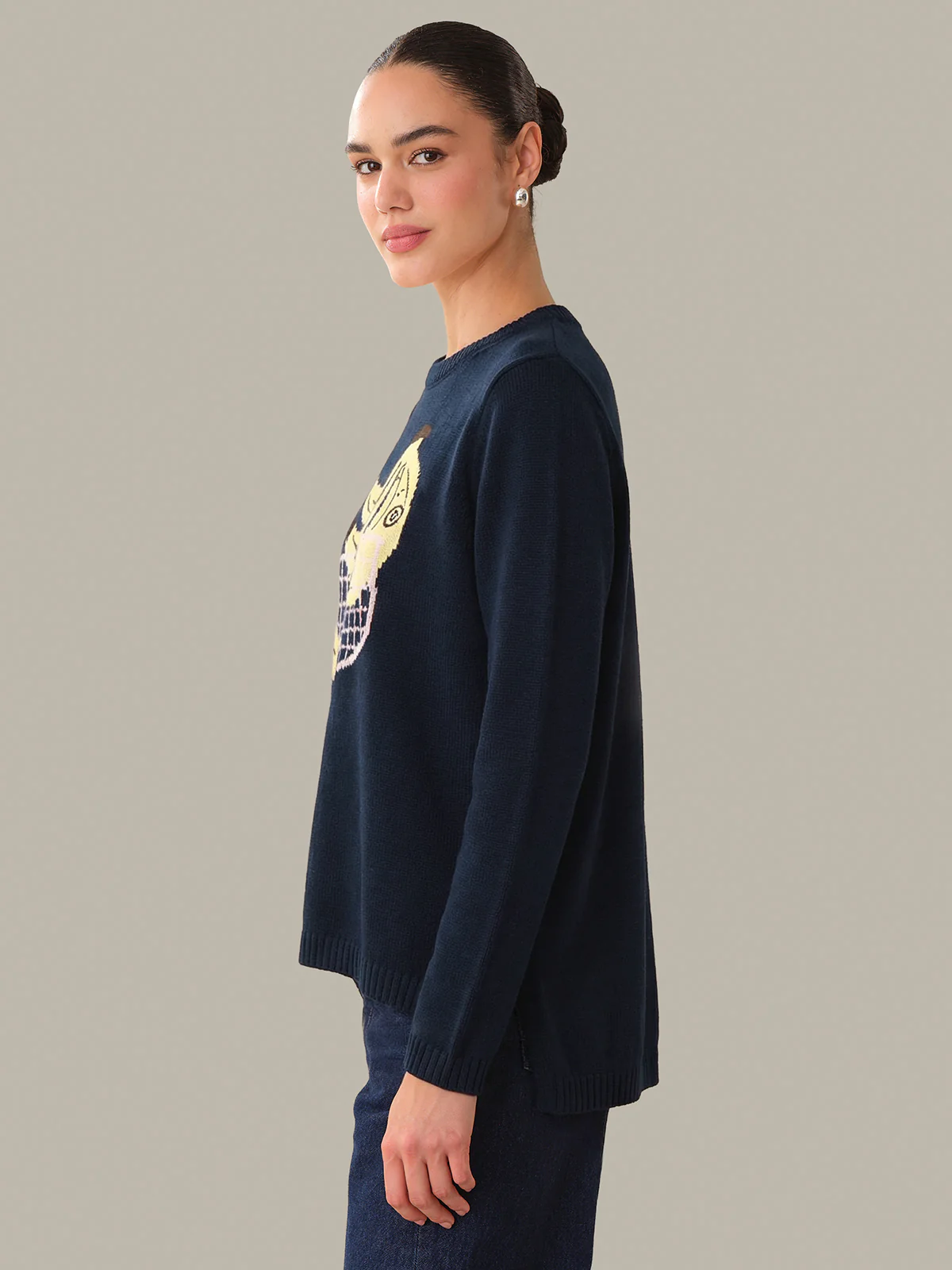 Delia: Cotton Banana Graphic Sweater - Image 2