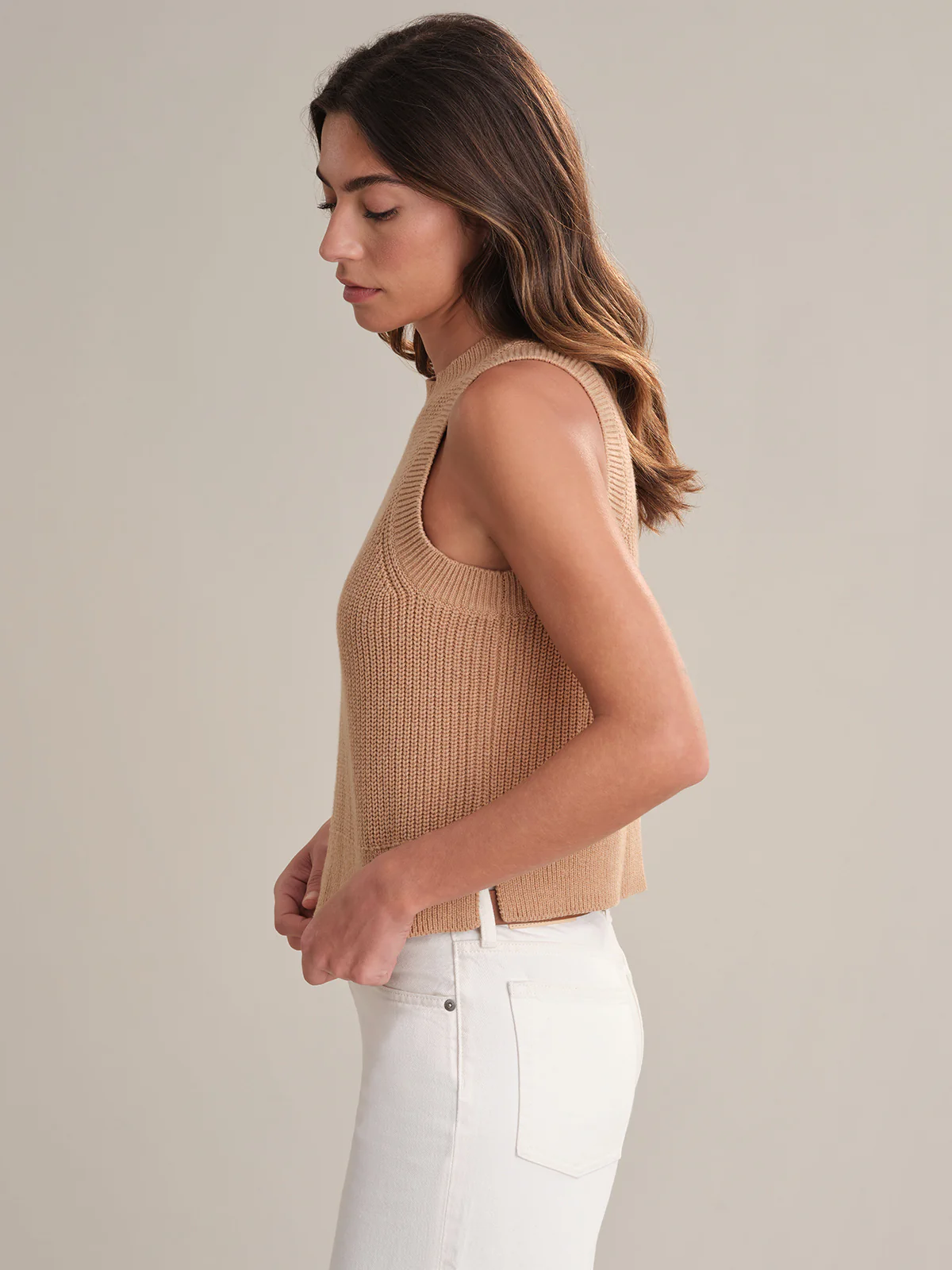 Demi: High Crewneck Cotton Tank - Image 2