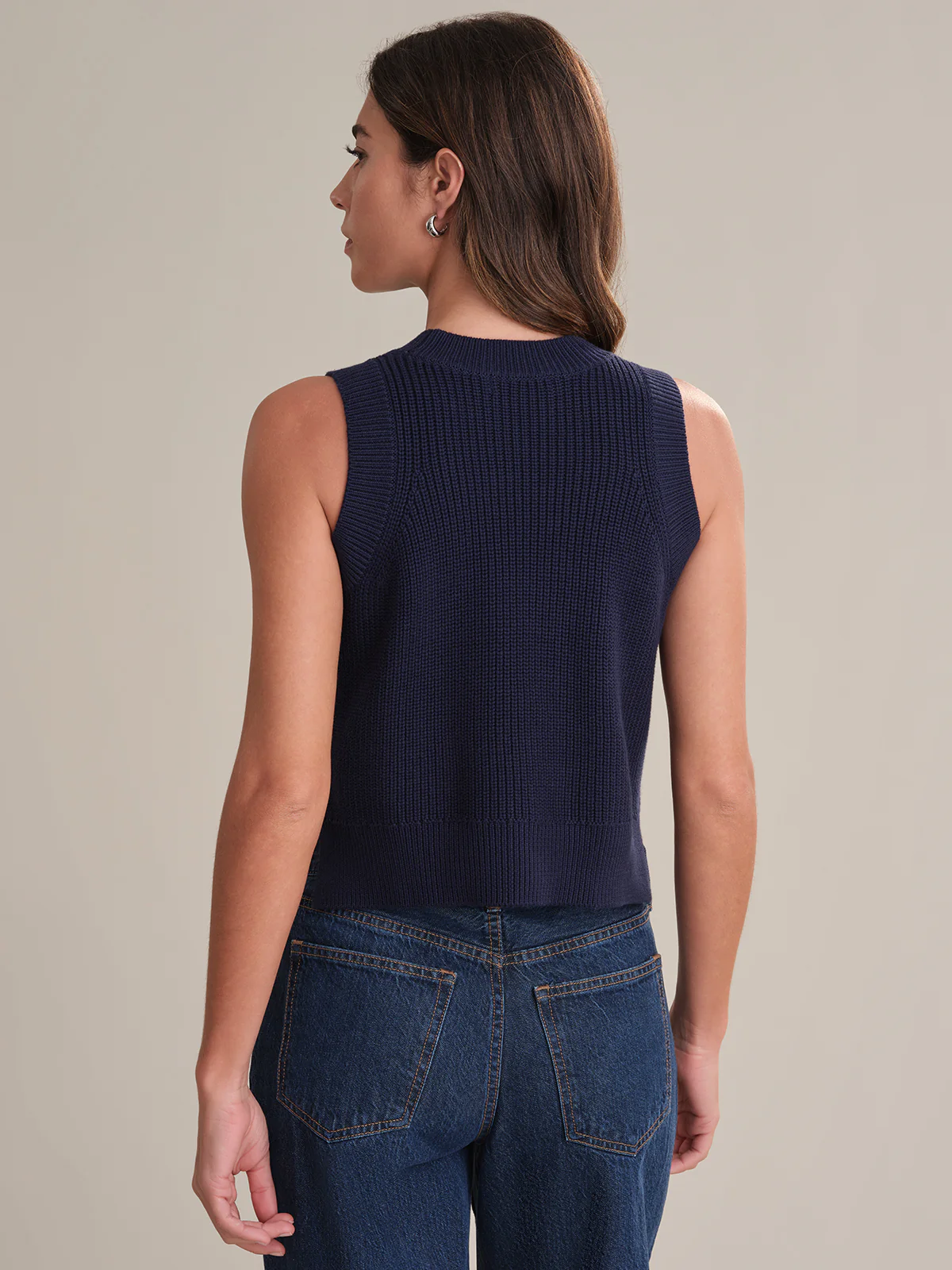 Demi: High Crewneck Cotton Tank - Image 3