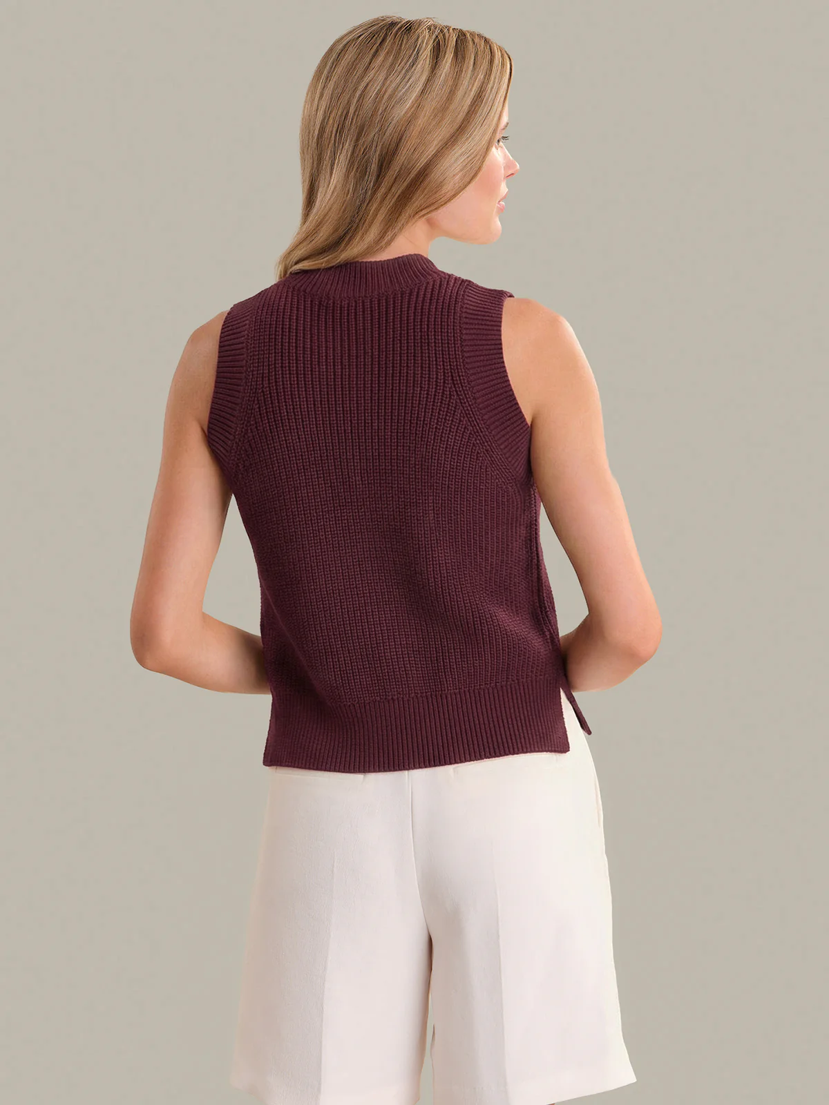 Demi: High Crewneck Cotton Tank - Image 2