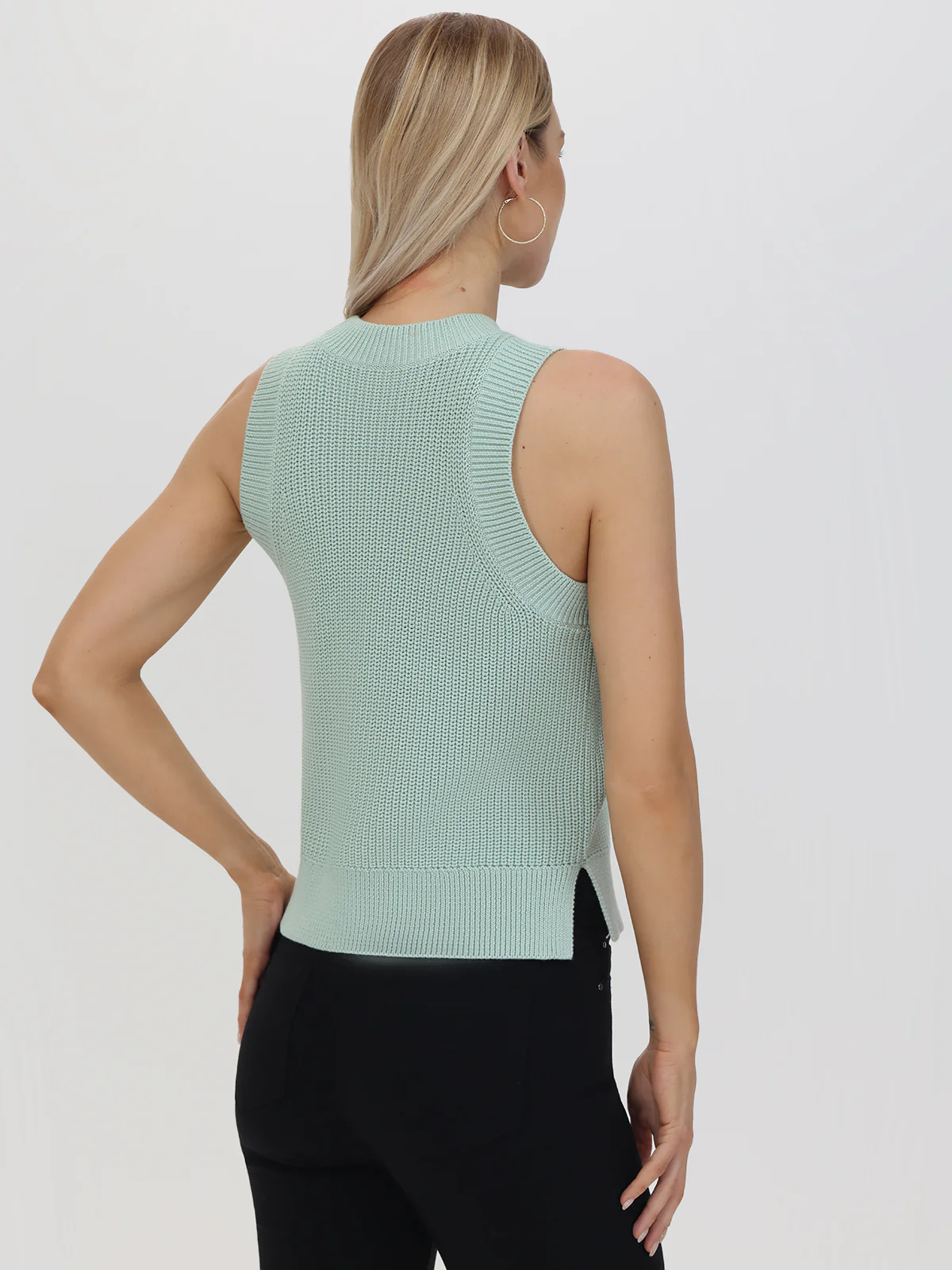 Demi: High Crewneck Cotton Tank - Image 3