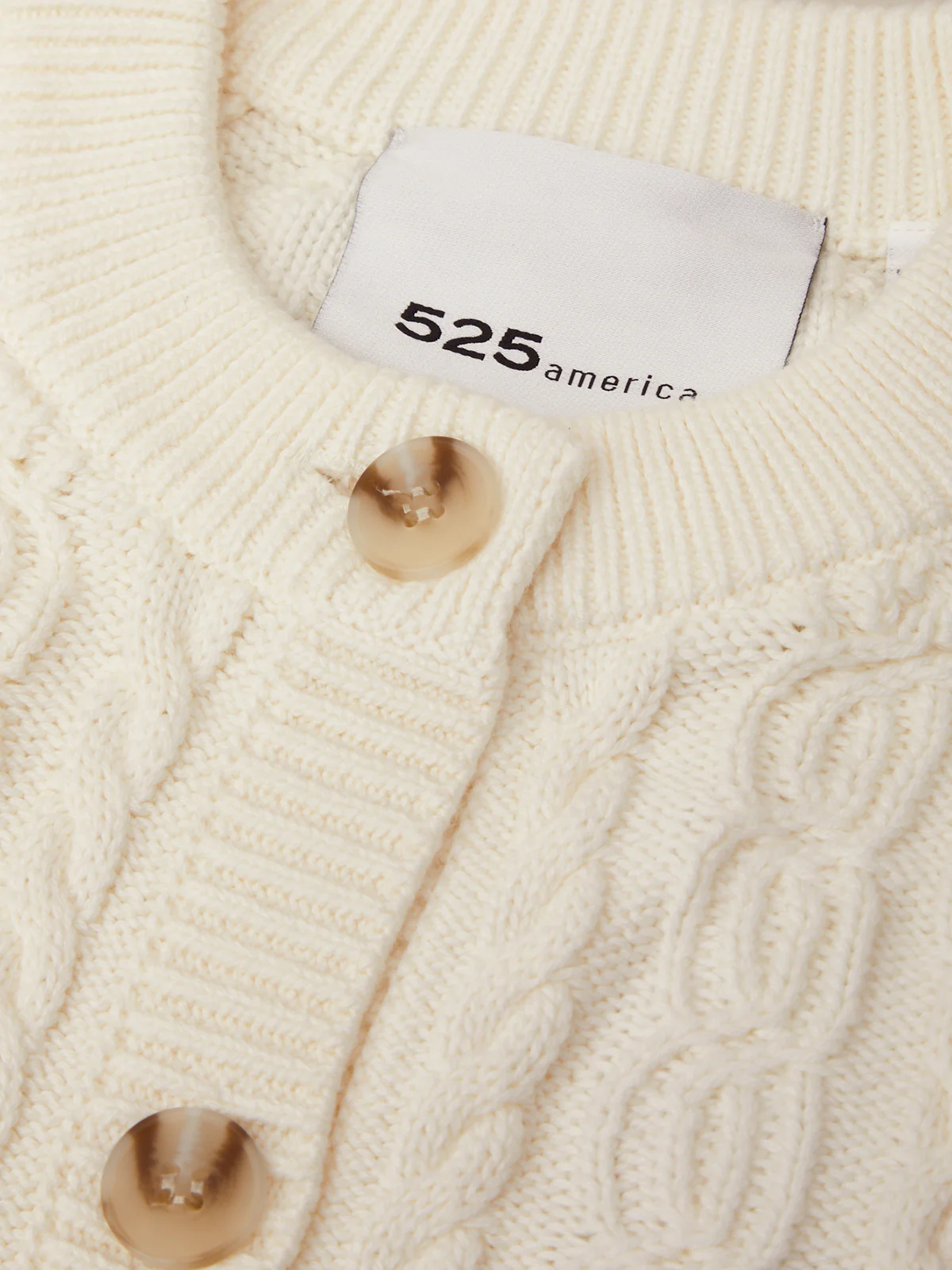 Emerson: Cotton Cable Knit Cardigan - Image 5