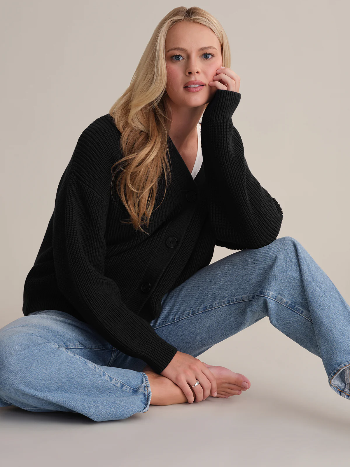 Emilia: Cotton Cocoon Cardigan - Image 5
