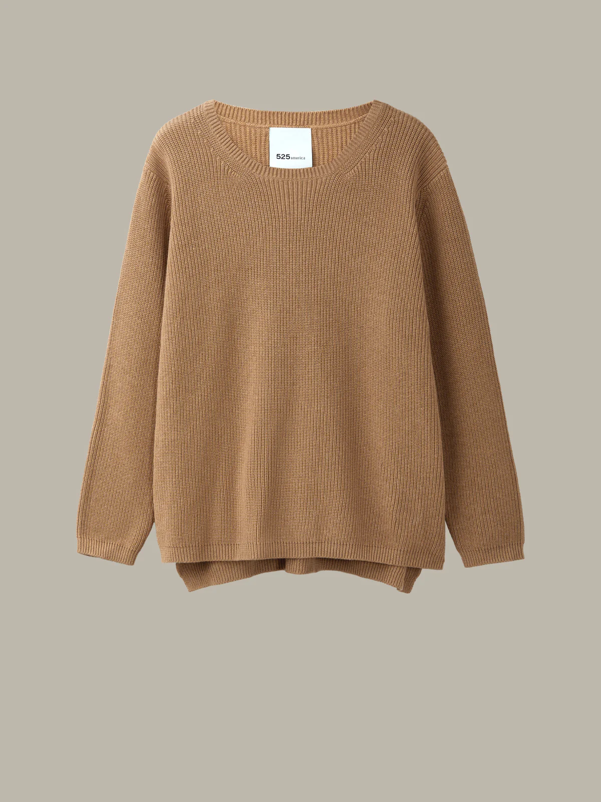 Emma: Crewneck Shaker Stitch Cotton Sweater - Image 5