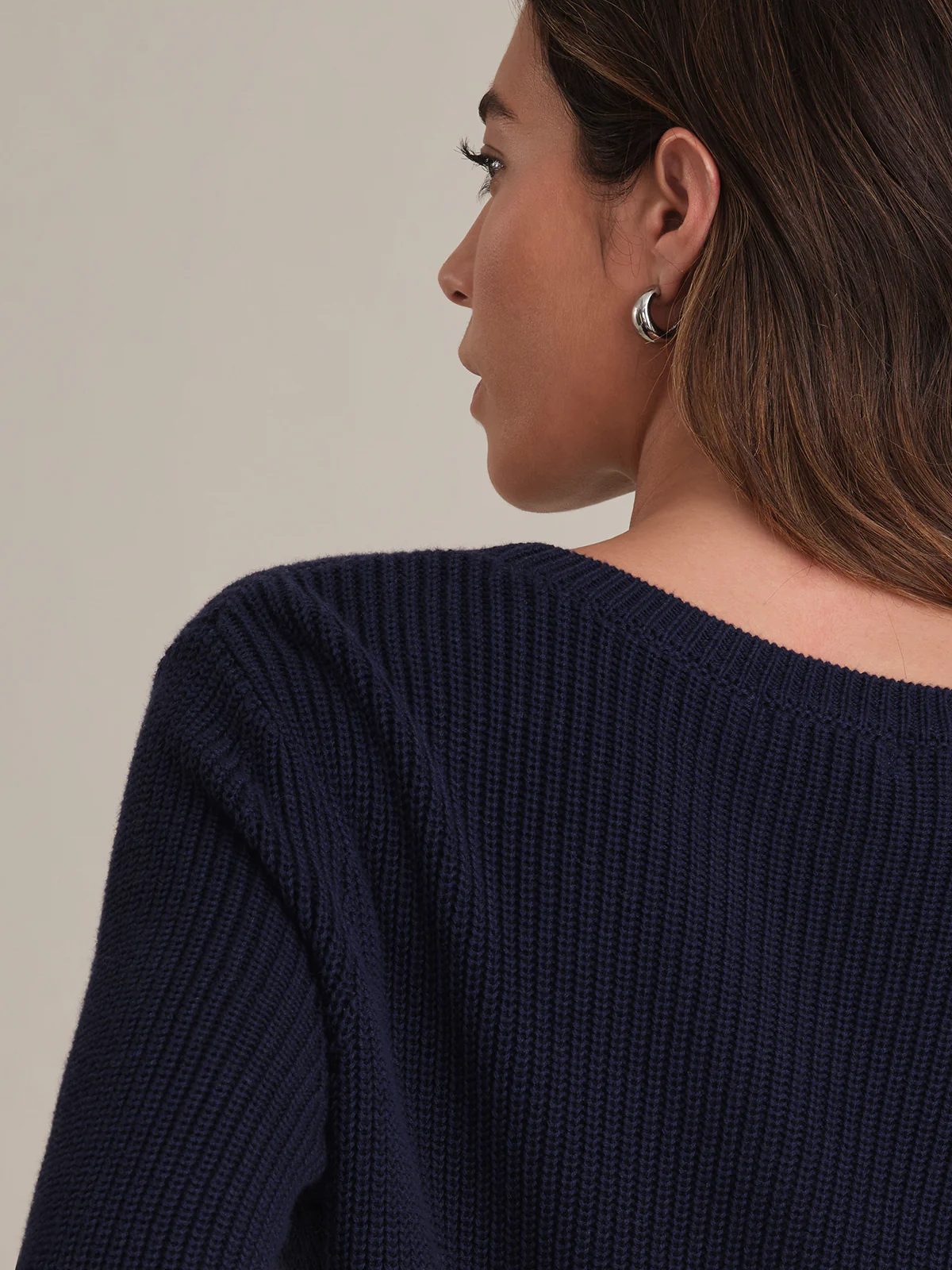 Emma: Crewneck Shaker Stitch Cotton Sweater - Image 4