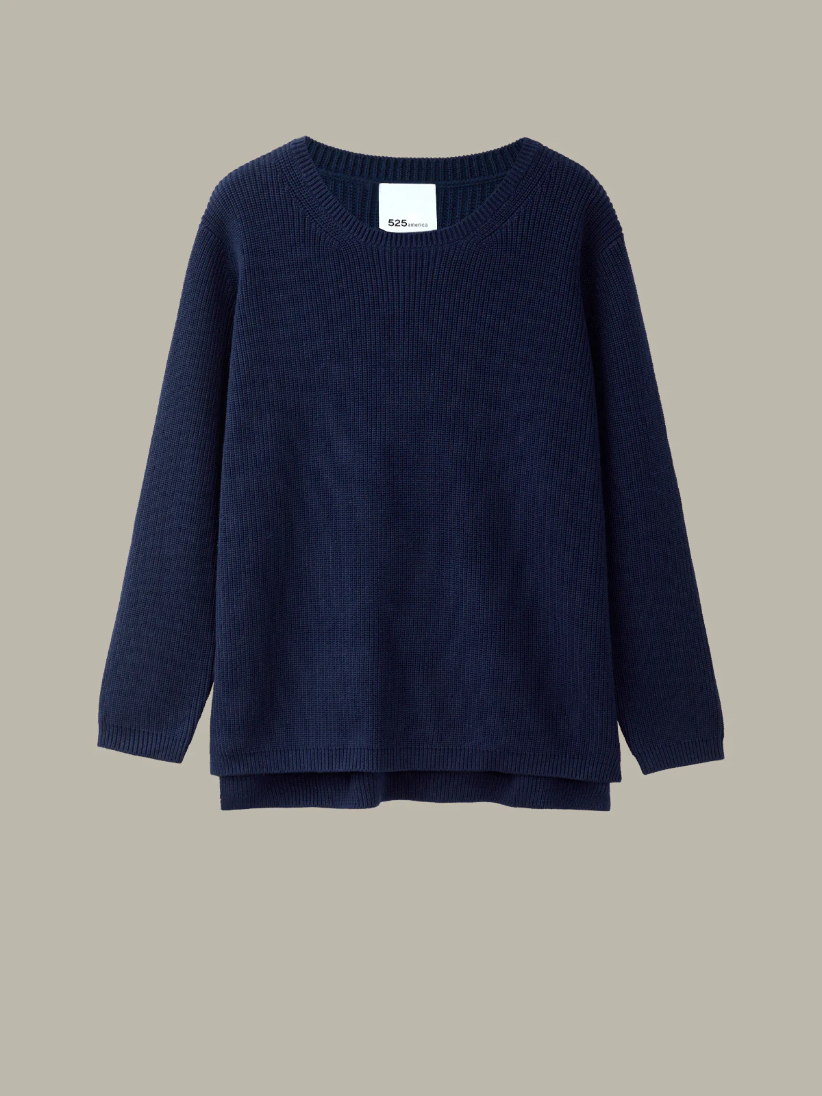 Emma: Crewneck Shaker Stitch Cotton Sweater - Image 5