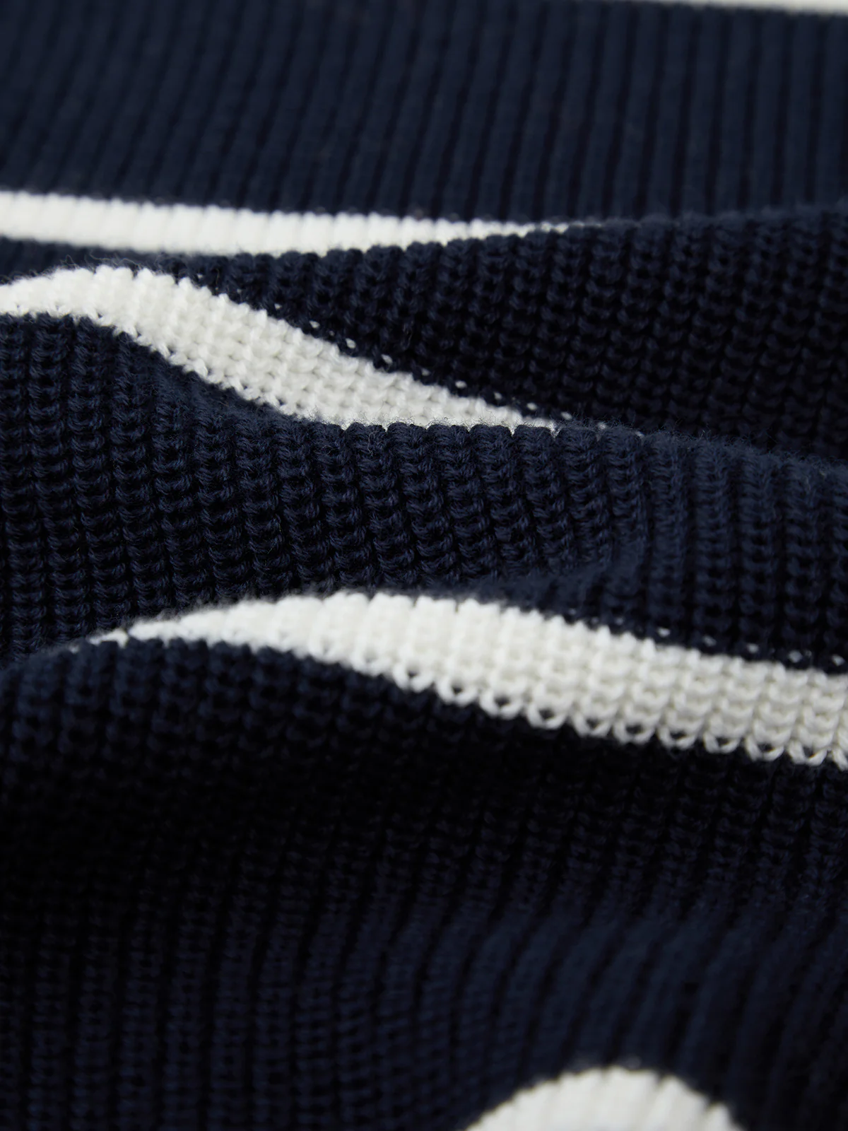 Emma: Stripe Crewneck Shaker Stitch Cotton Sweater - Image 4