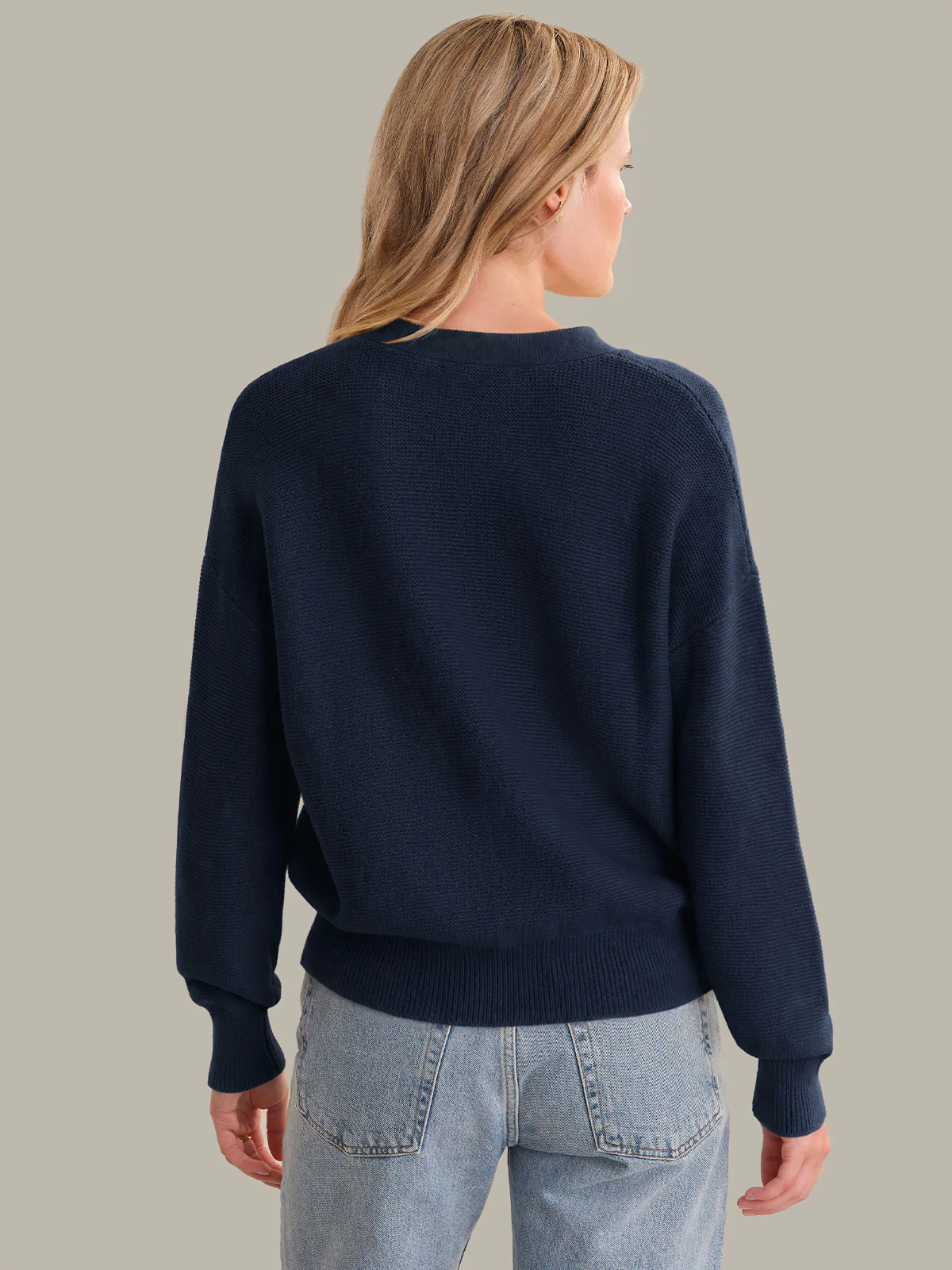 Emy: Crewneck Cotton Cardigan - Image 3