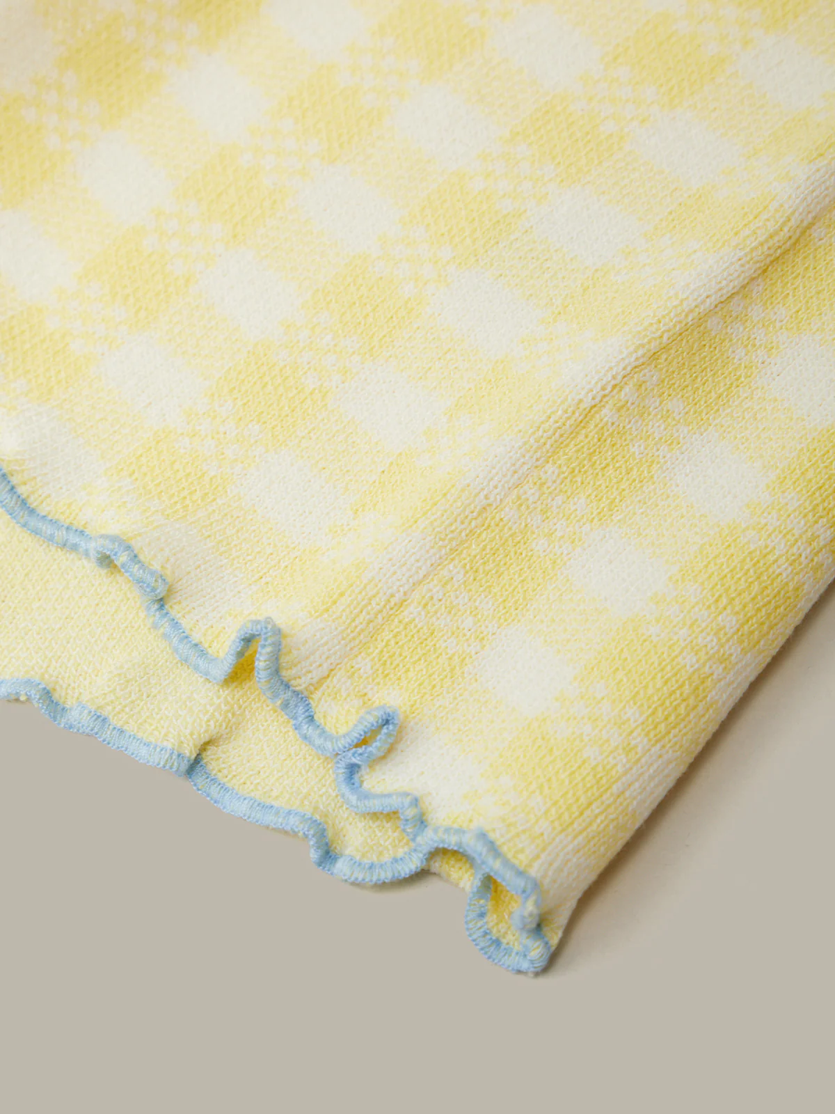 Fleur: Gingham Lettuce Edge Tee - Image 7