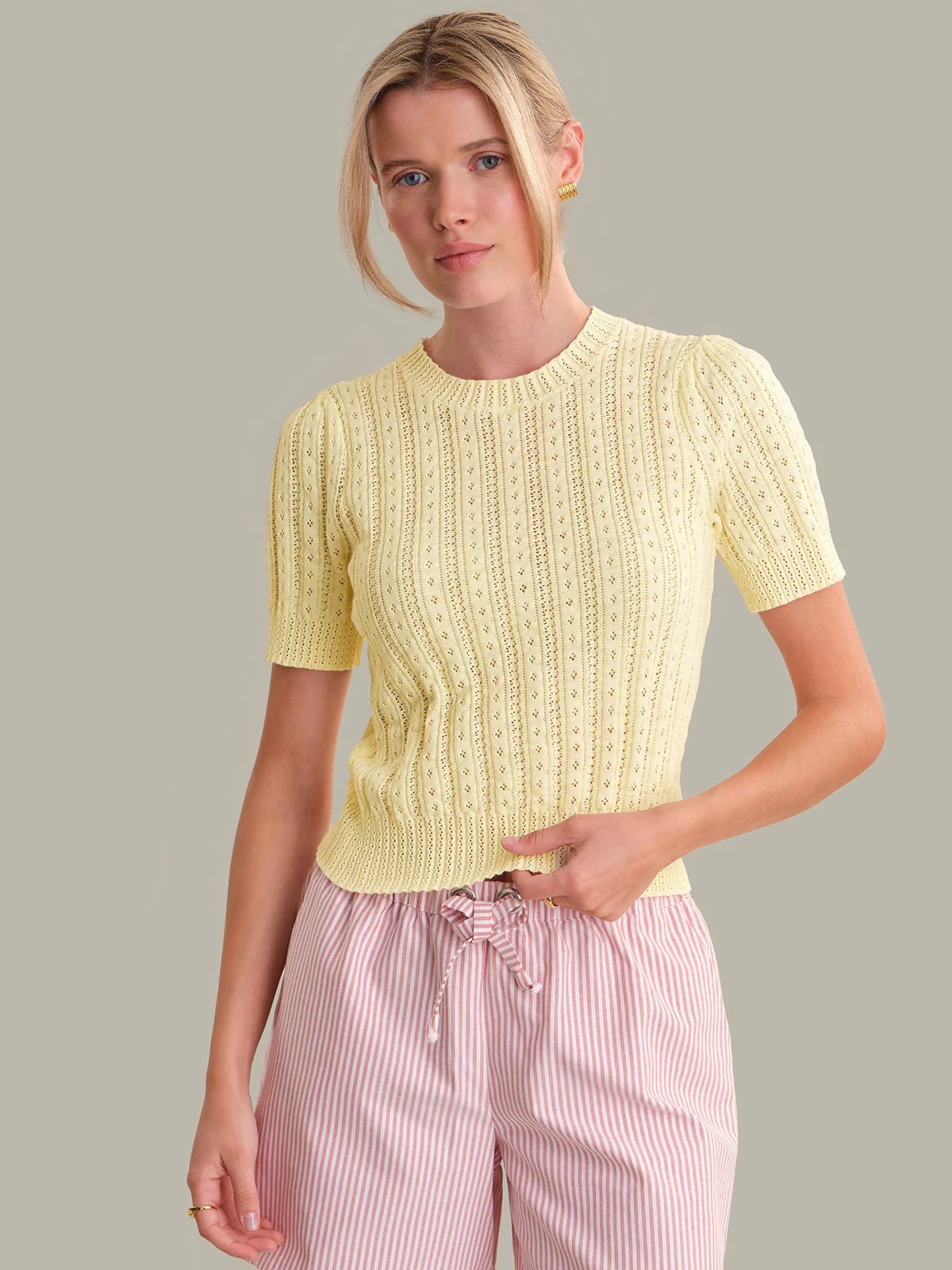 Harper: Pointelle Sweater