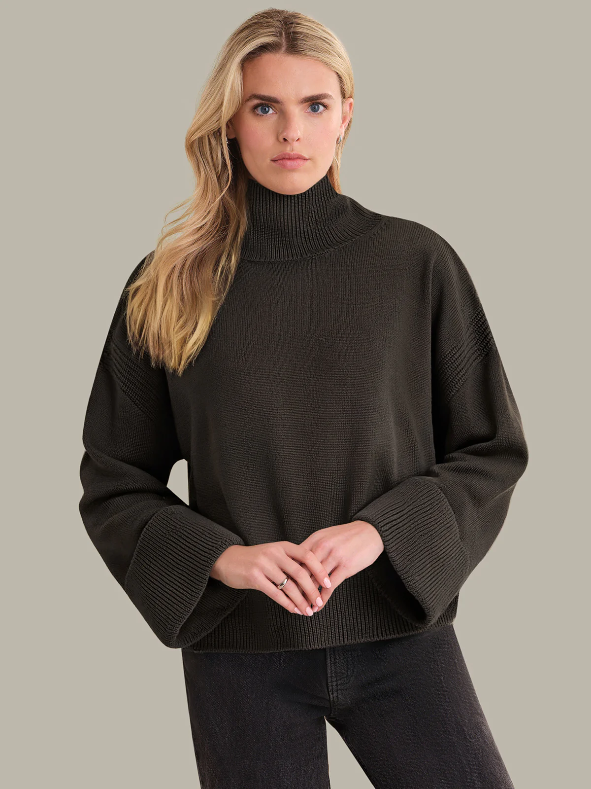 Hazel: Cotton Turtleneck Sweater