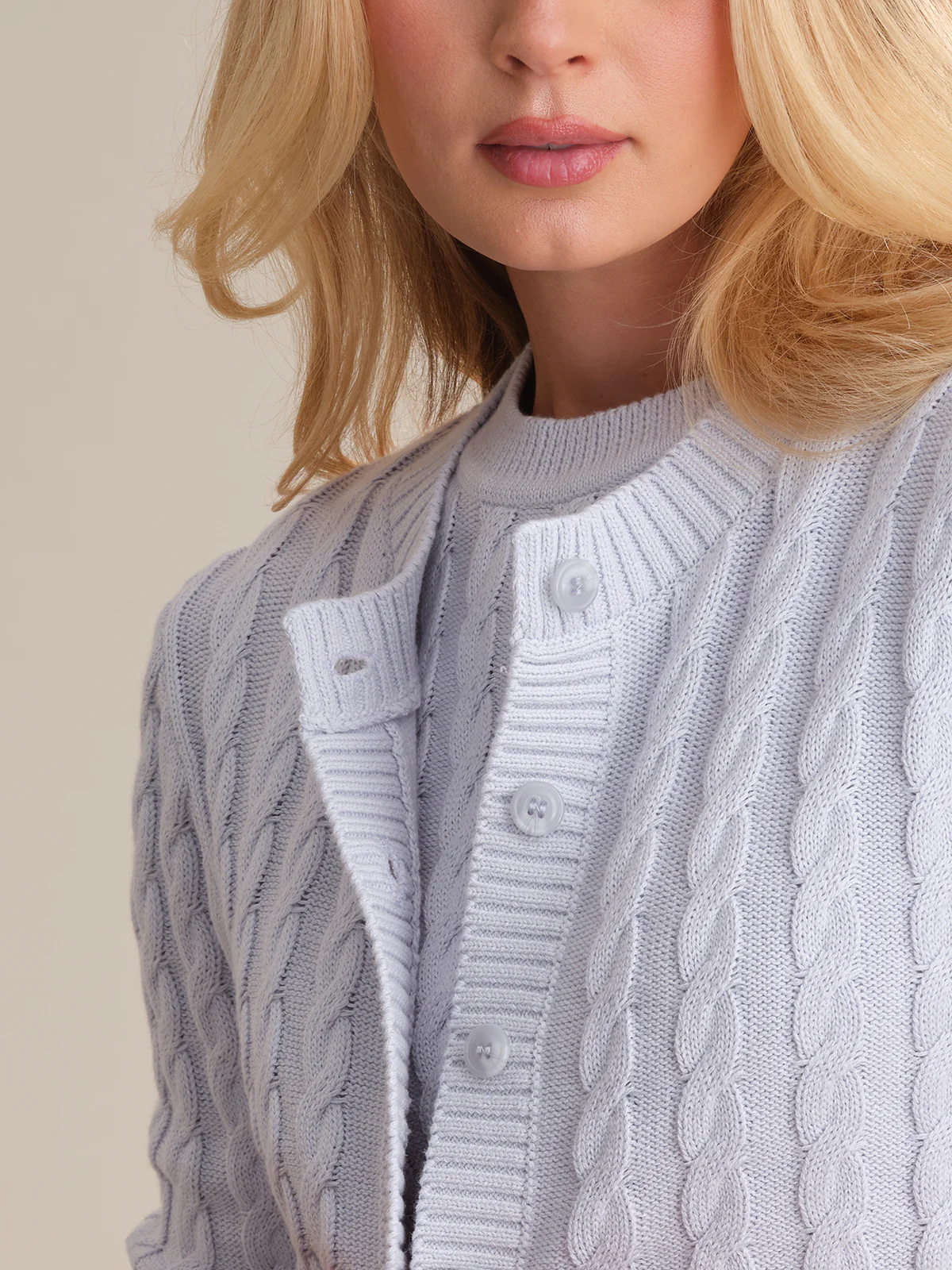 Helen: Cable Cotton Cardigan - Image 4