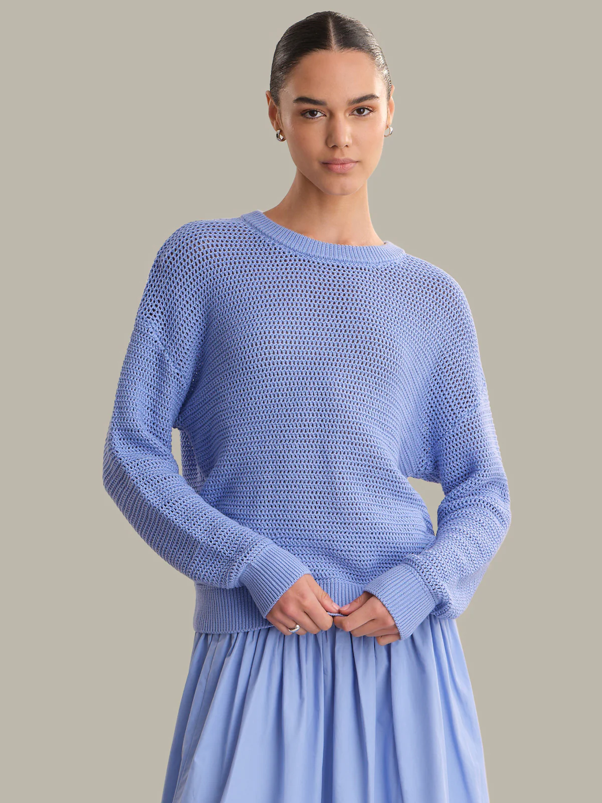 Iris: Cotton Open Stitch Sweater