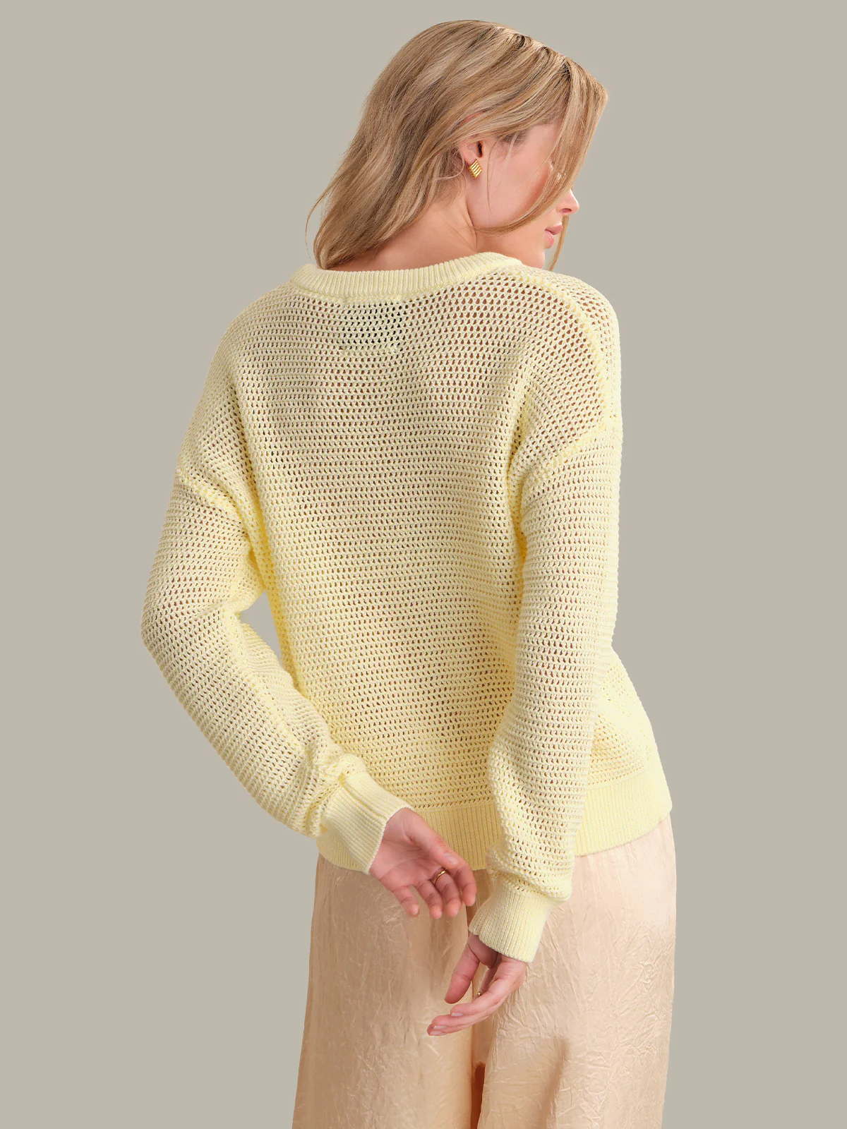 Iris: Cotton Open Stitch Sweater - Image 3