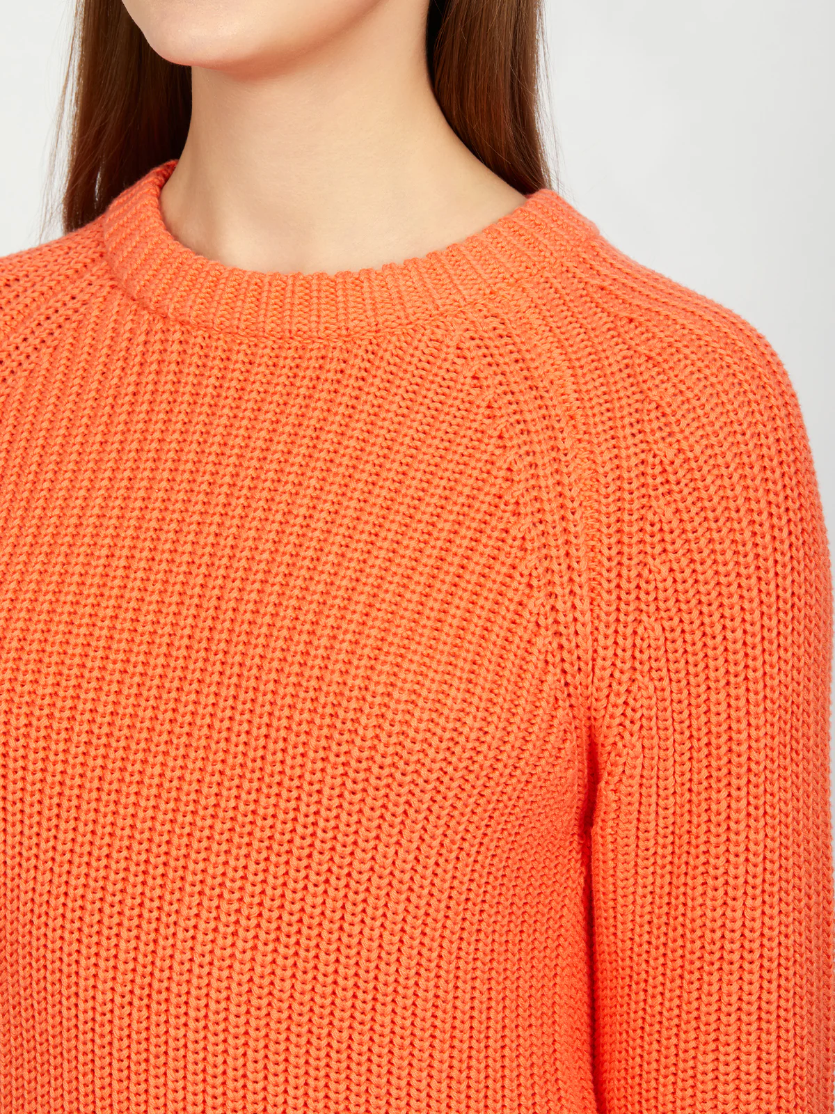 Jane: Crewneck Shaker Stitch Cotton Sweater - Image 4