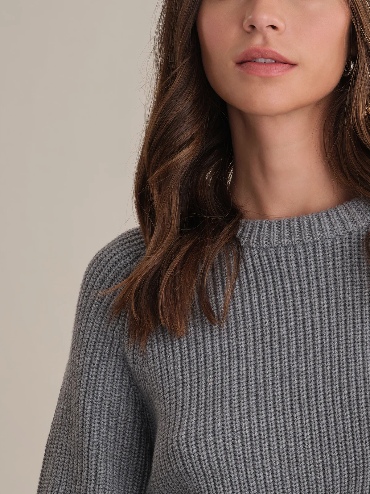 Jane: Crewneck Shaker Stitch Cotton Sweater - Image 4