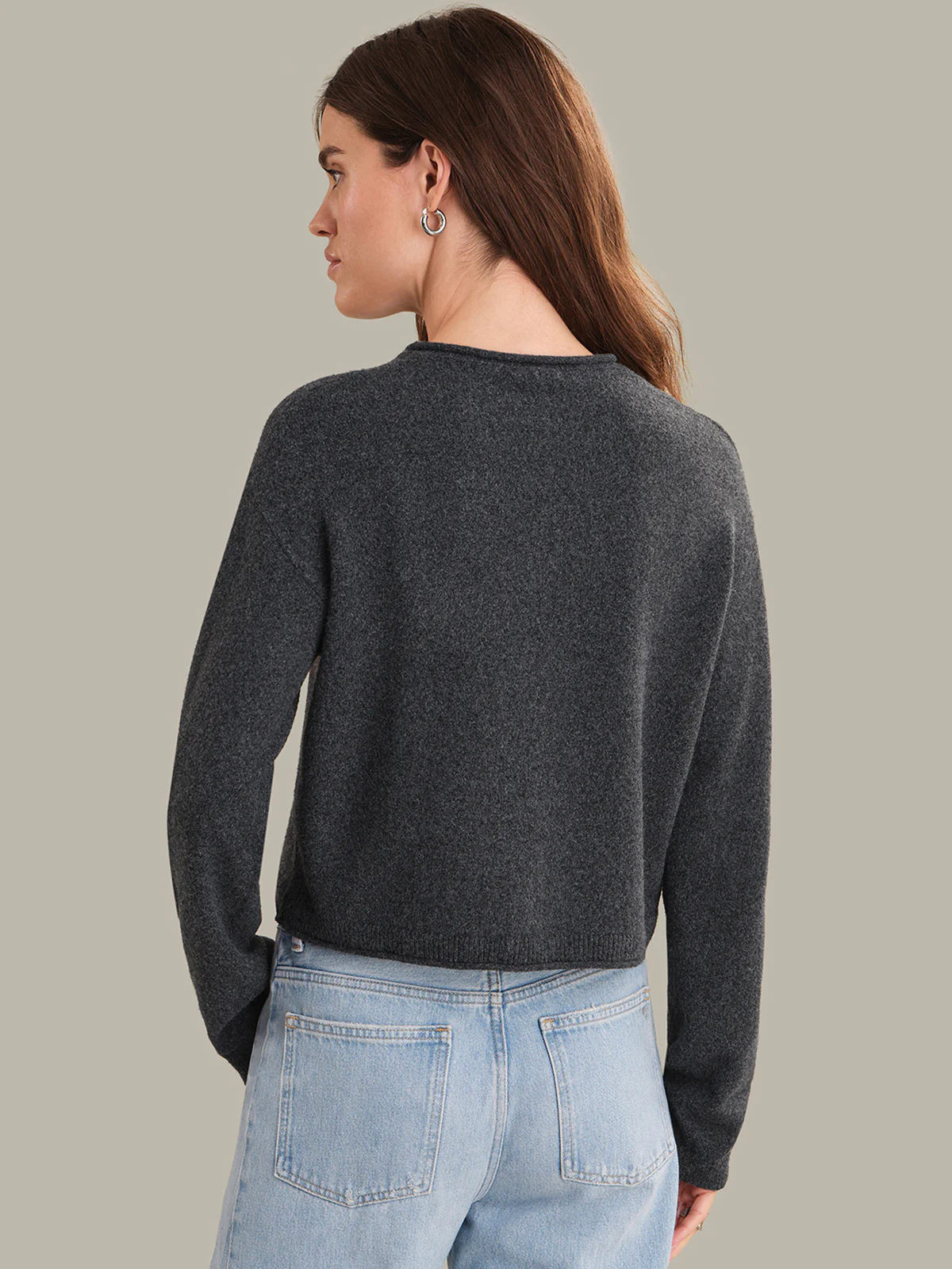 Juliette: Rolled Long Sleeve Cardigan - Image 3