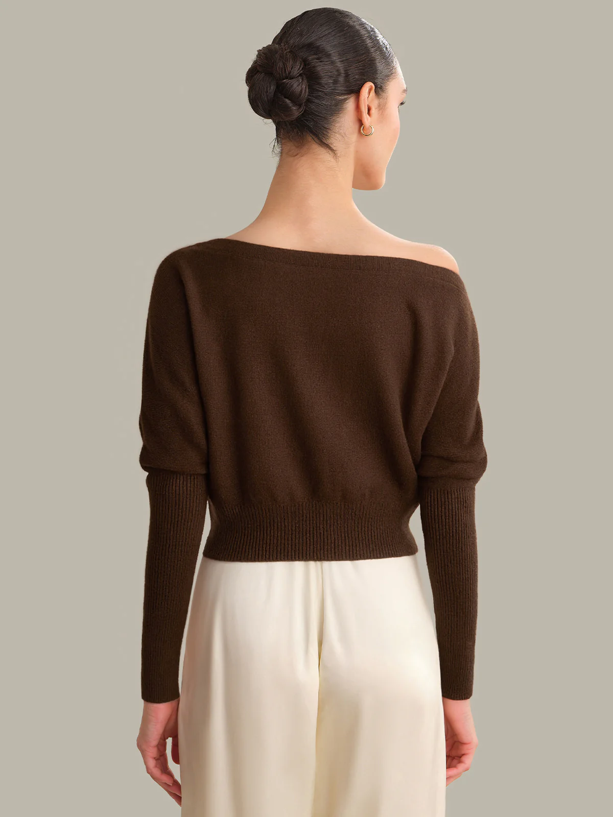 Lana: Off The Shoulder 100% Cashmere Pullover - Image 3