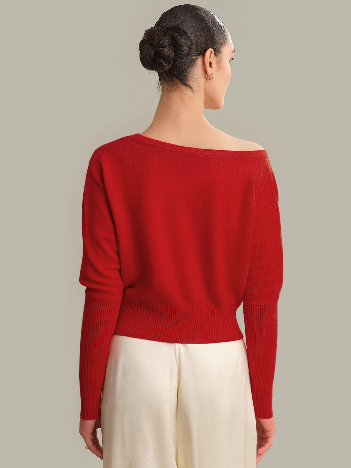 Lana: Off The Shoulder 100% Cashmere Pullover - Image 3