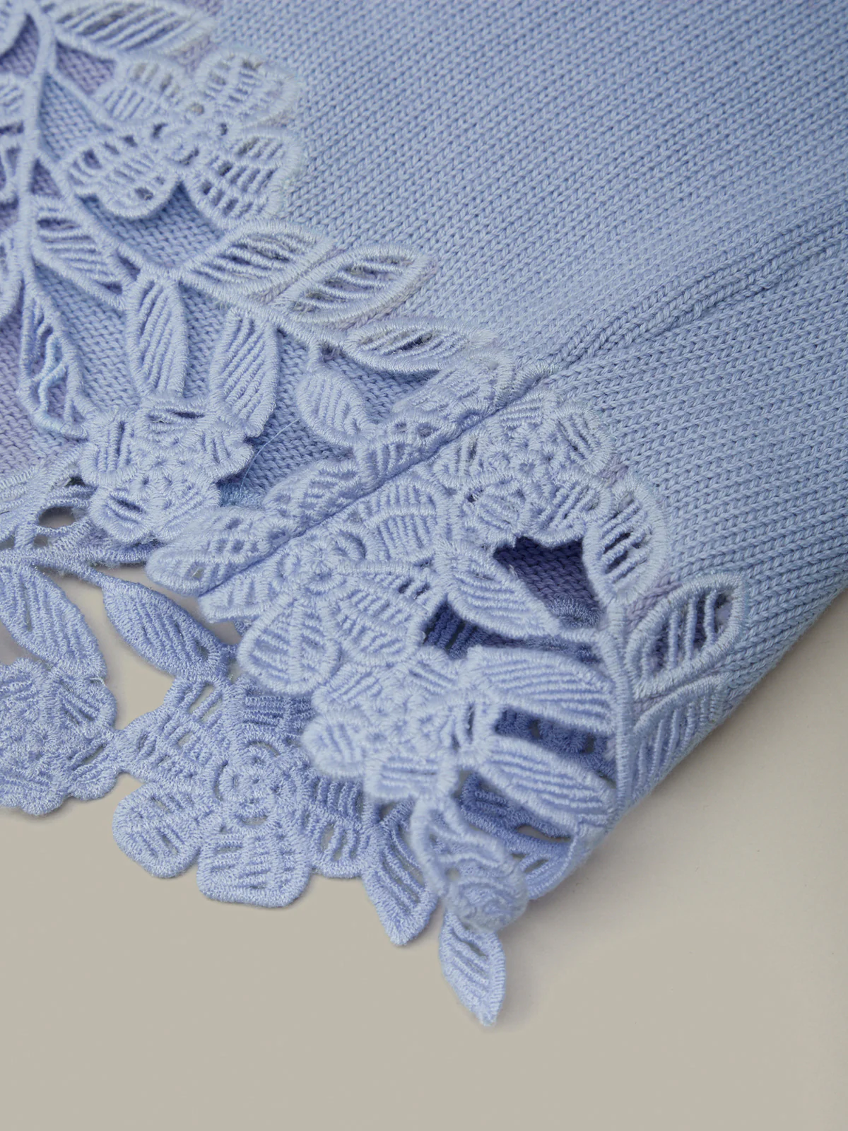 Leena: Lace Trim Cotton Cardigan - Image 5