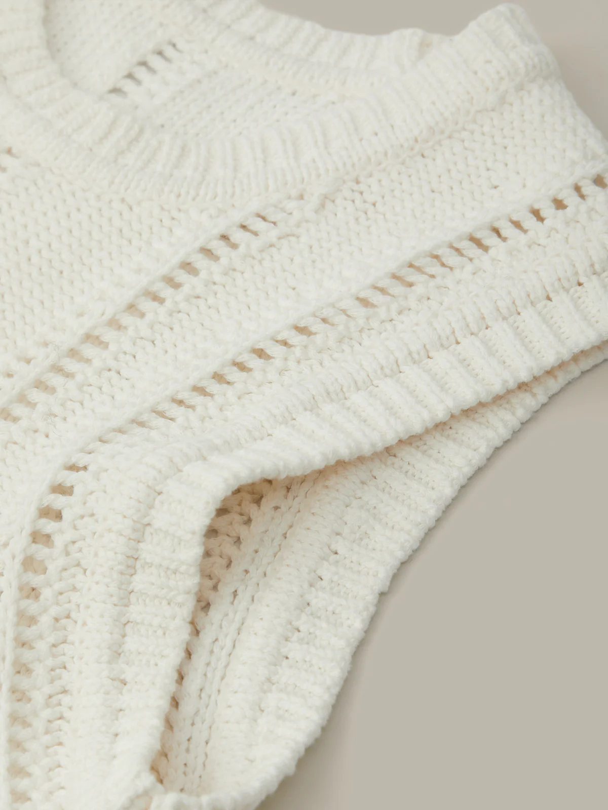 Leni: Pointelle Cotton Sweater Vest - Image 4