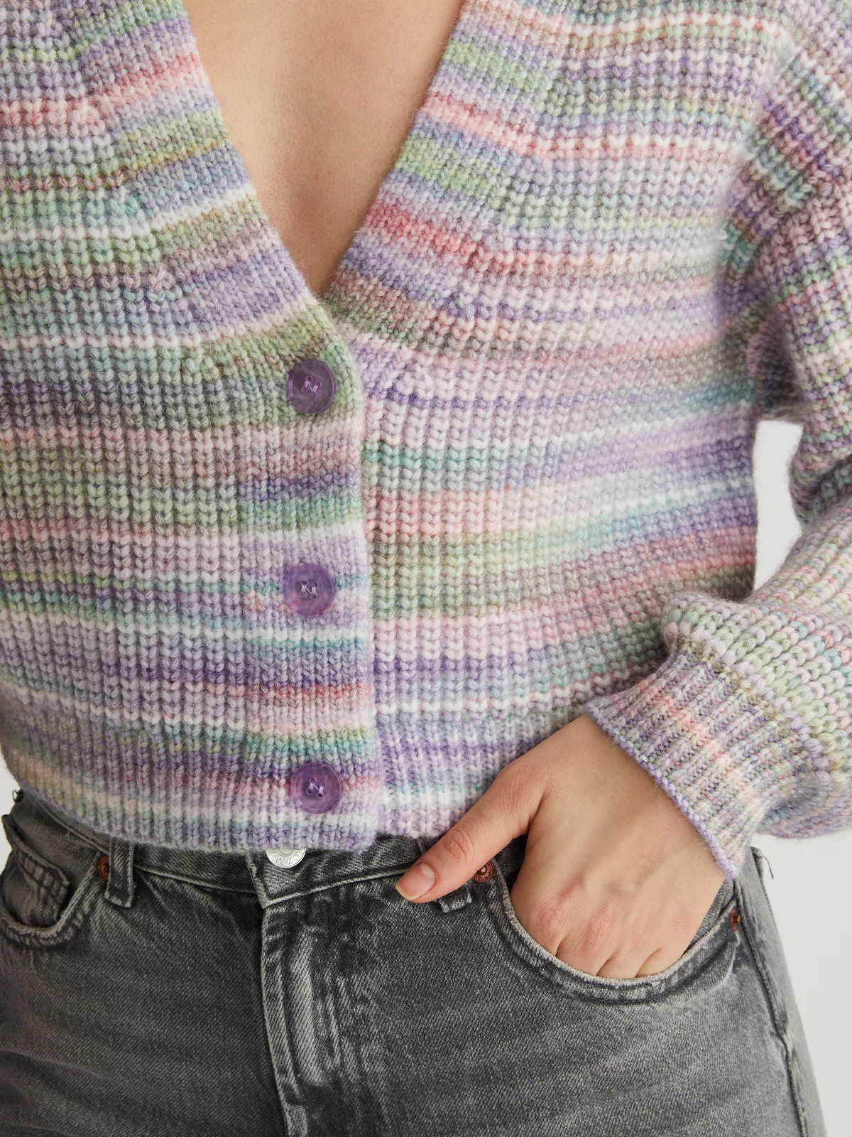 Libby: Spacedye Button Down Cardigan - Image 5