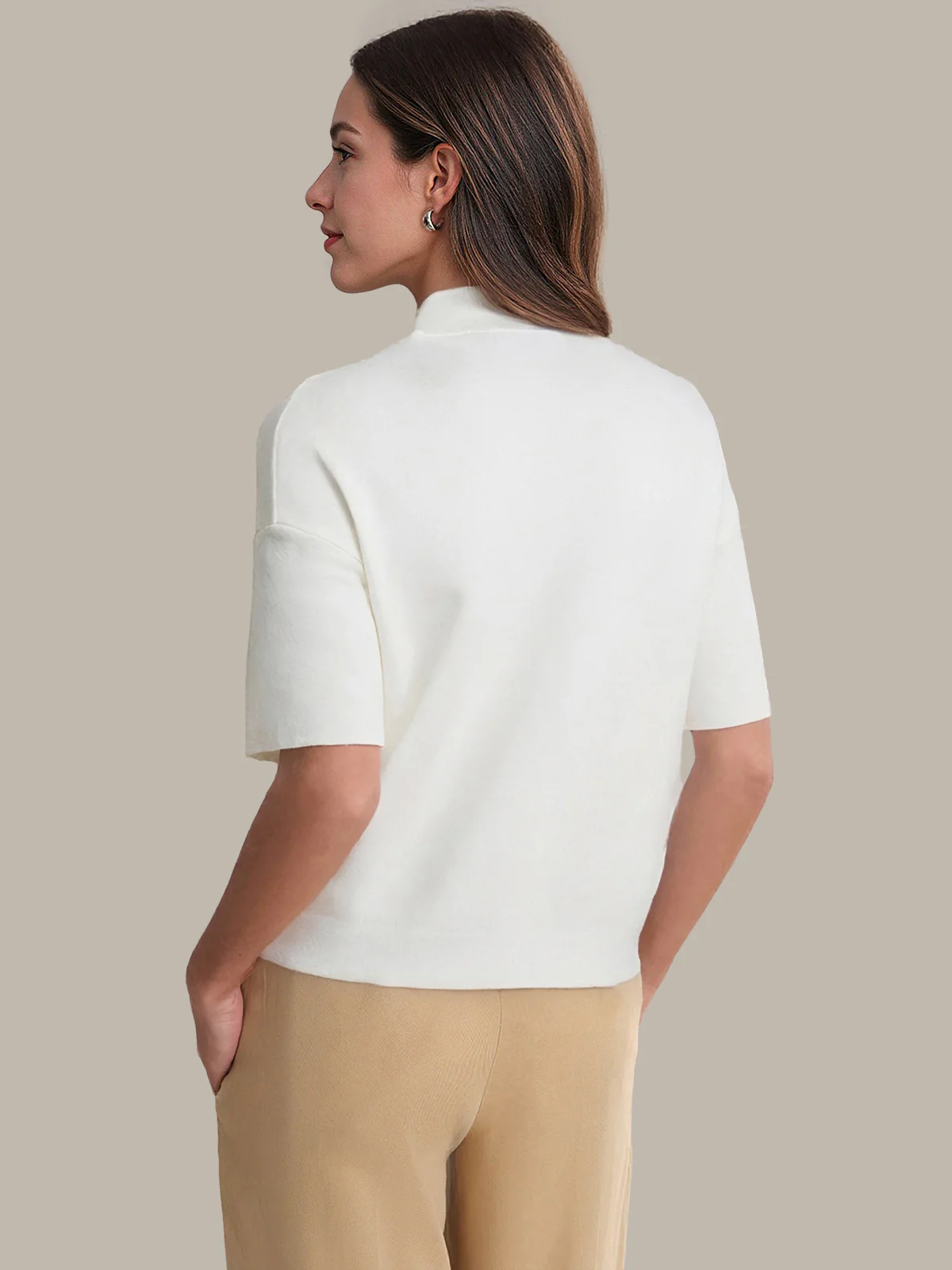 Manhattan: Cotton Zip Neck Pullover - Image 3