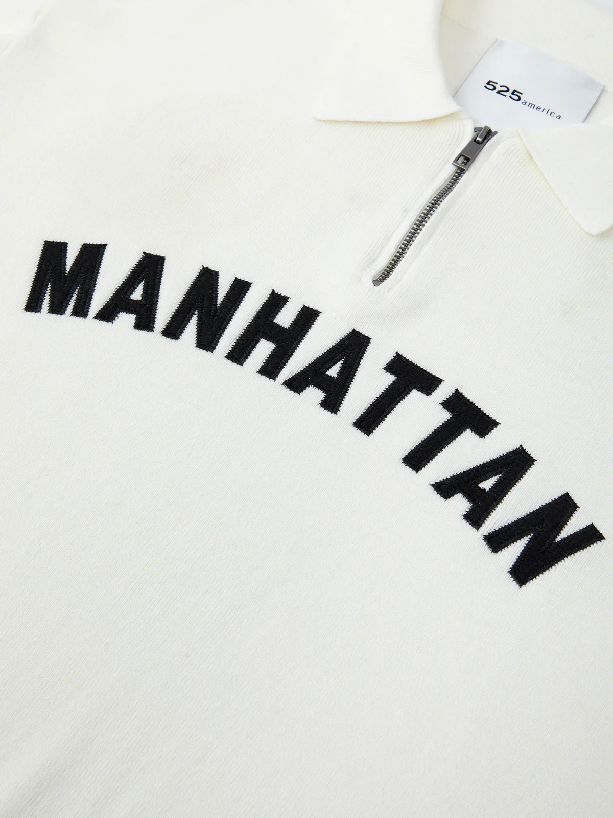 Manhattan: Cotton Zip Neck Pullover - Image 4